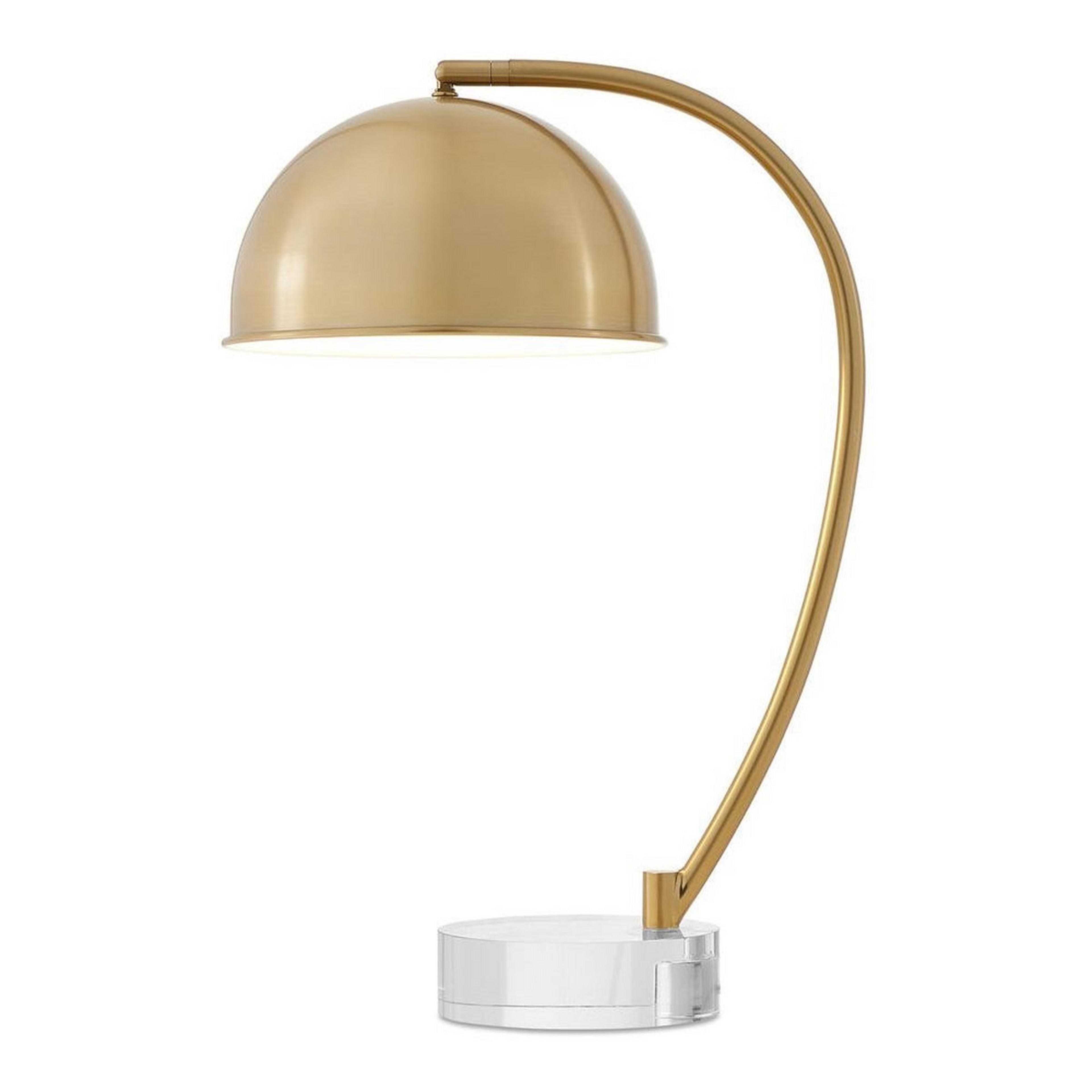 A Porter Desk Lamp with Antique Brass / Clear color