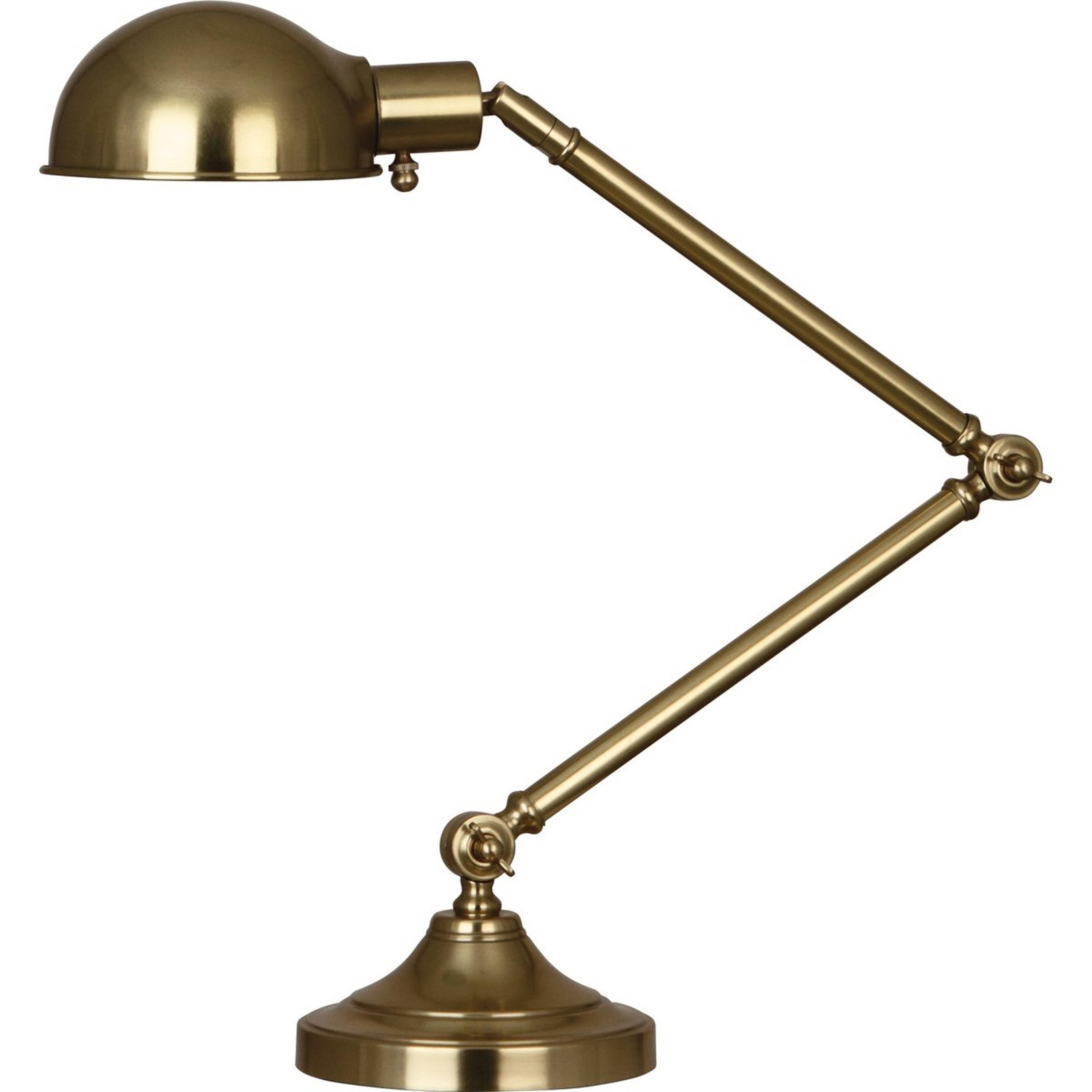 A Wexford Desk Lamp with Natural Brass color