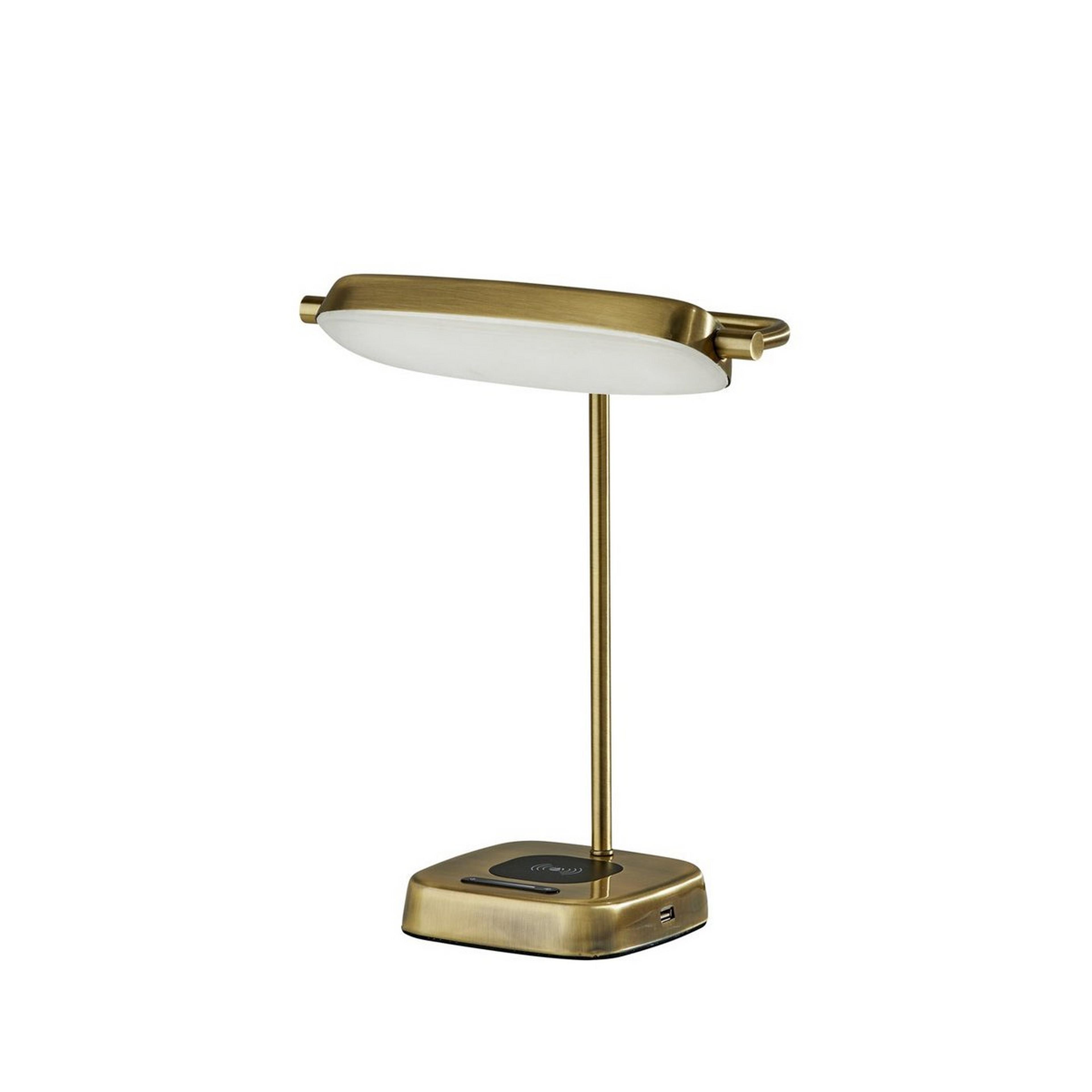 A Reagan Desk Lamp with Antique Brass color
