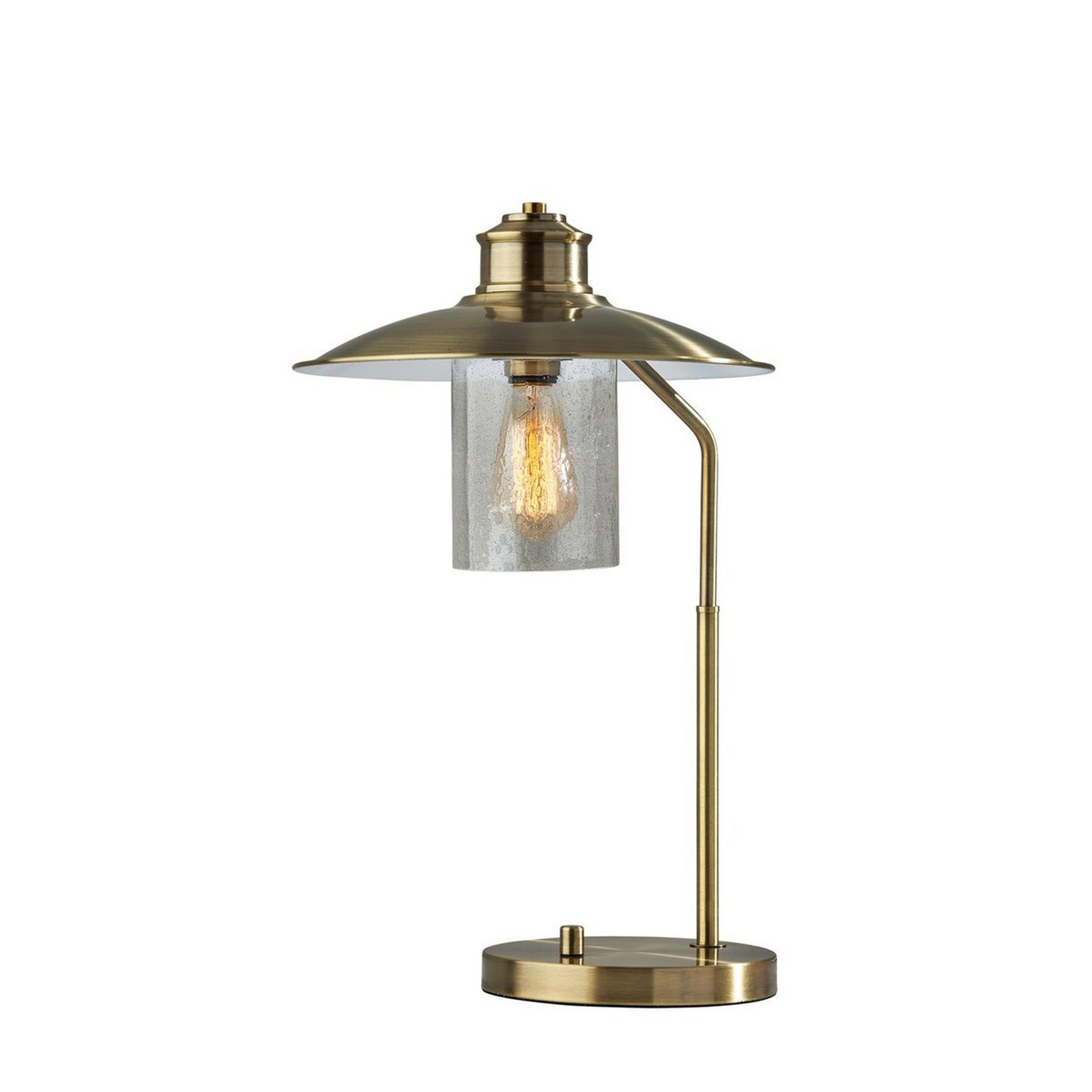 A Hudson Desk Lamp with Antique Brass color