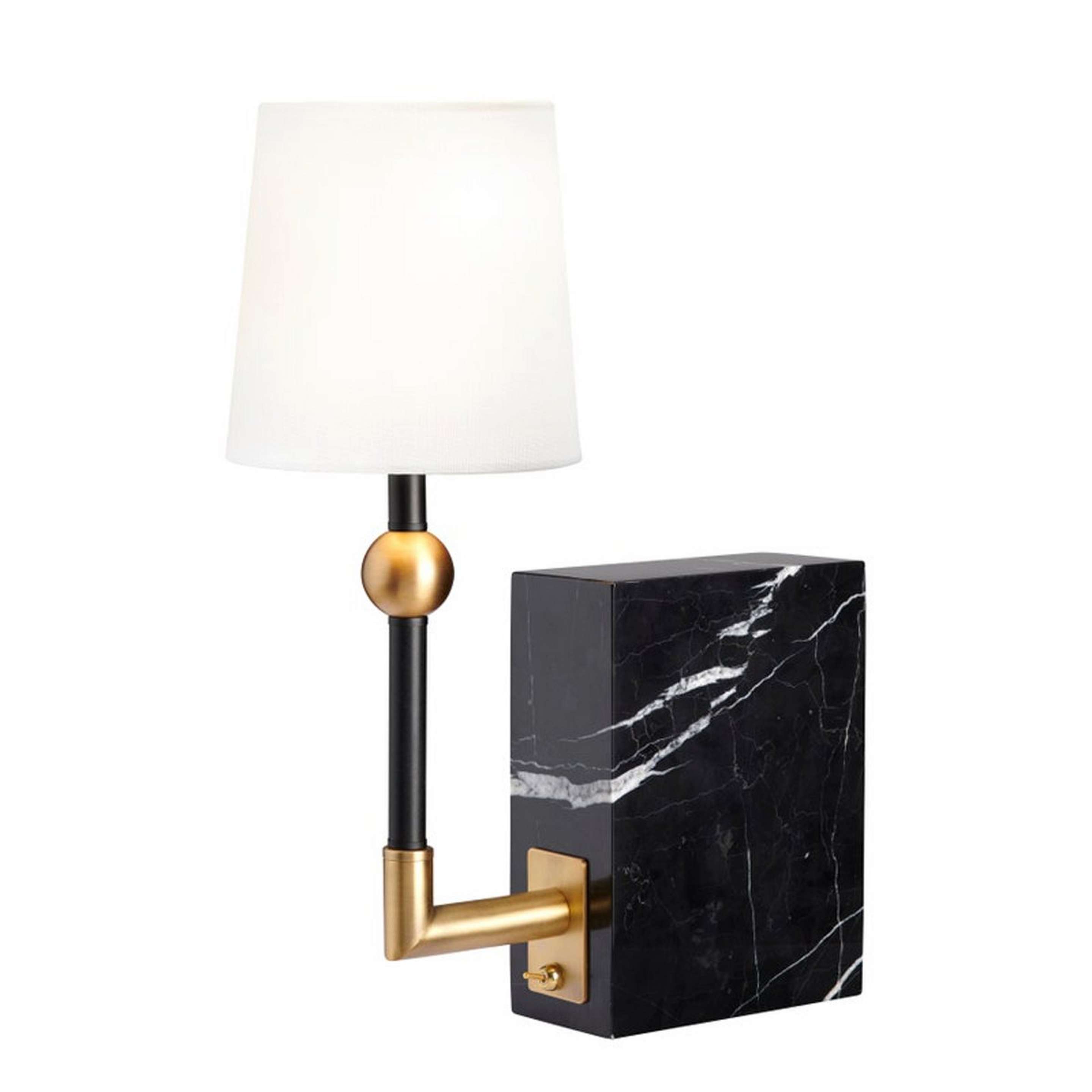 A Paige Desk Lamp with Black Marble / Gold / White color