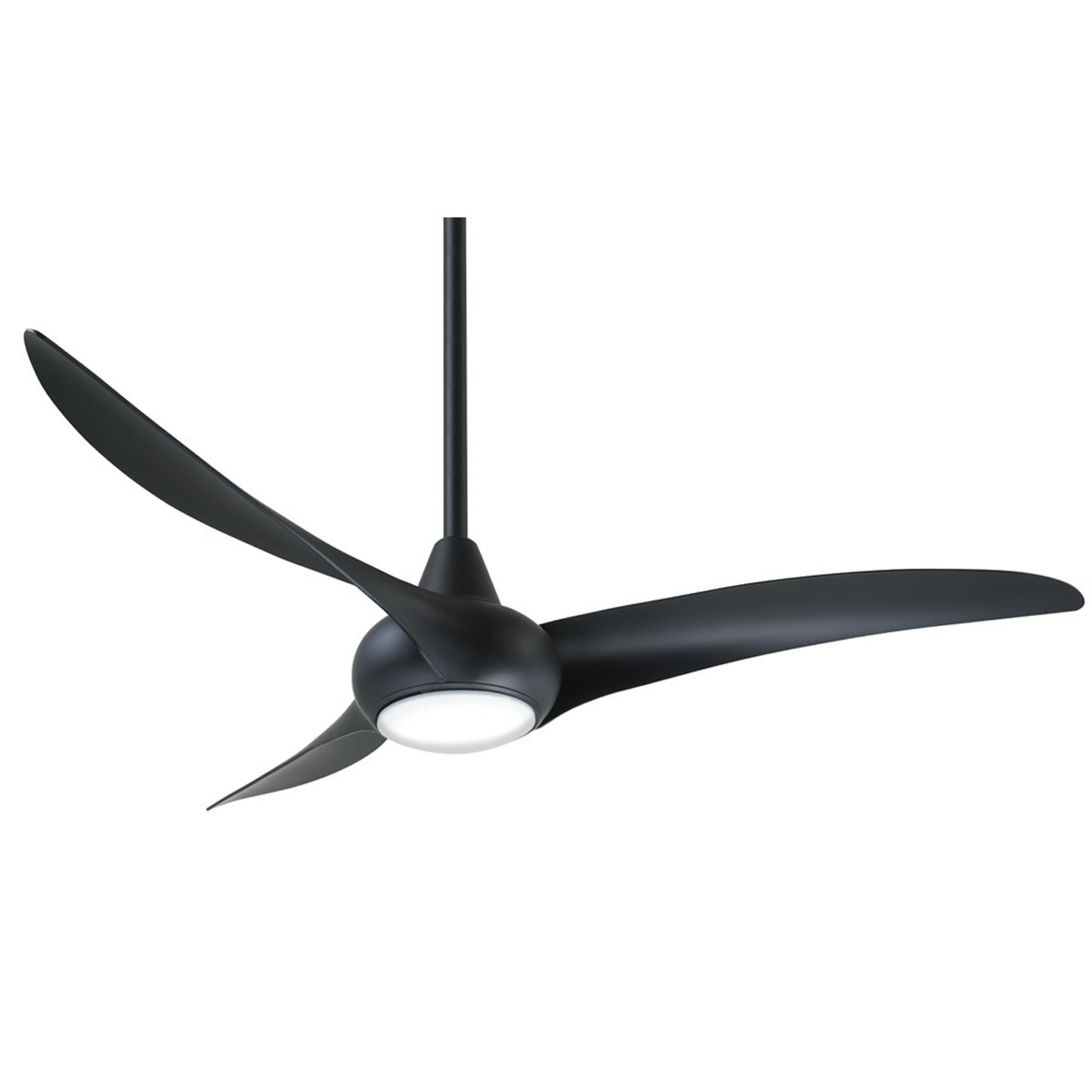 A 52" Modern Twisted Blade LED Ceiling Fan with Coal Gray color