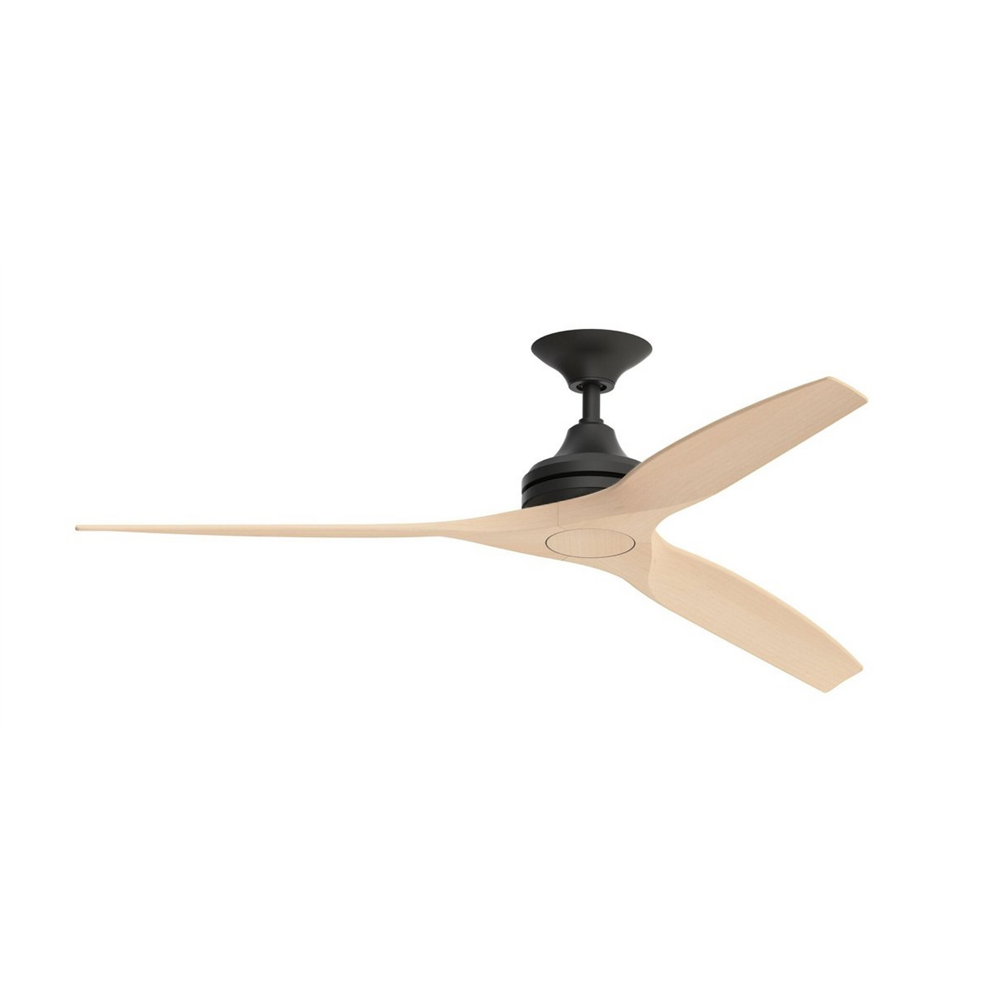 A 48" Indoor / Outdoor Metal and Wood Ceiling Fan with Black / Natural color