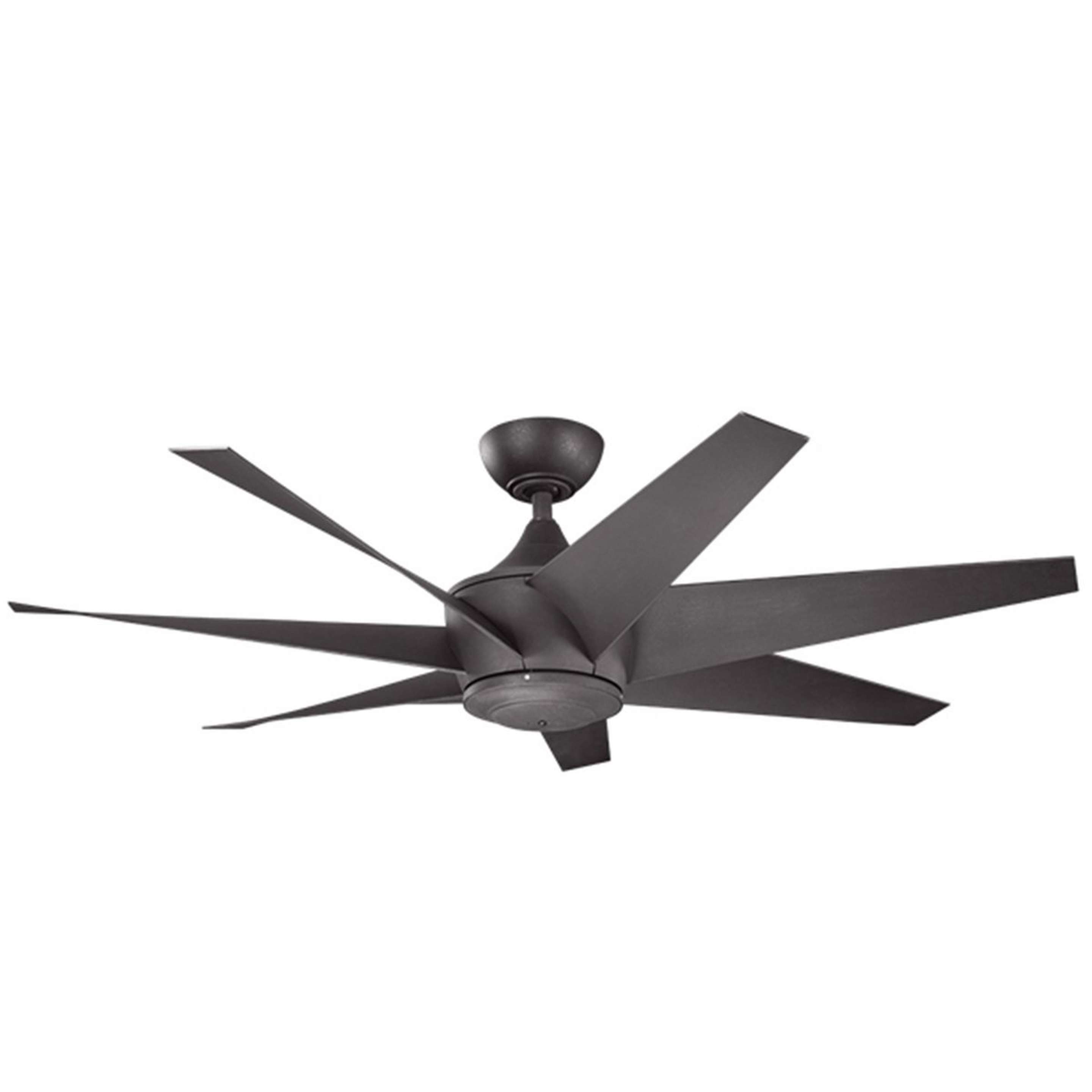 A 54" Modern Sprawl Indoor/ Outdoor Ceiling Fan with Distressed Black color
