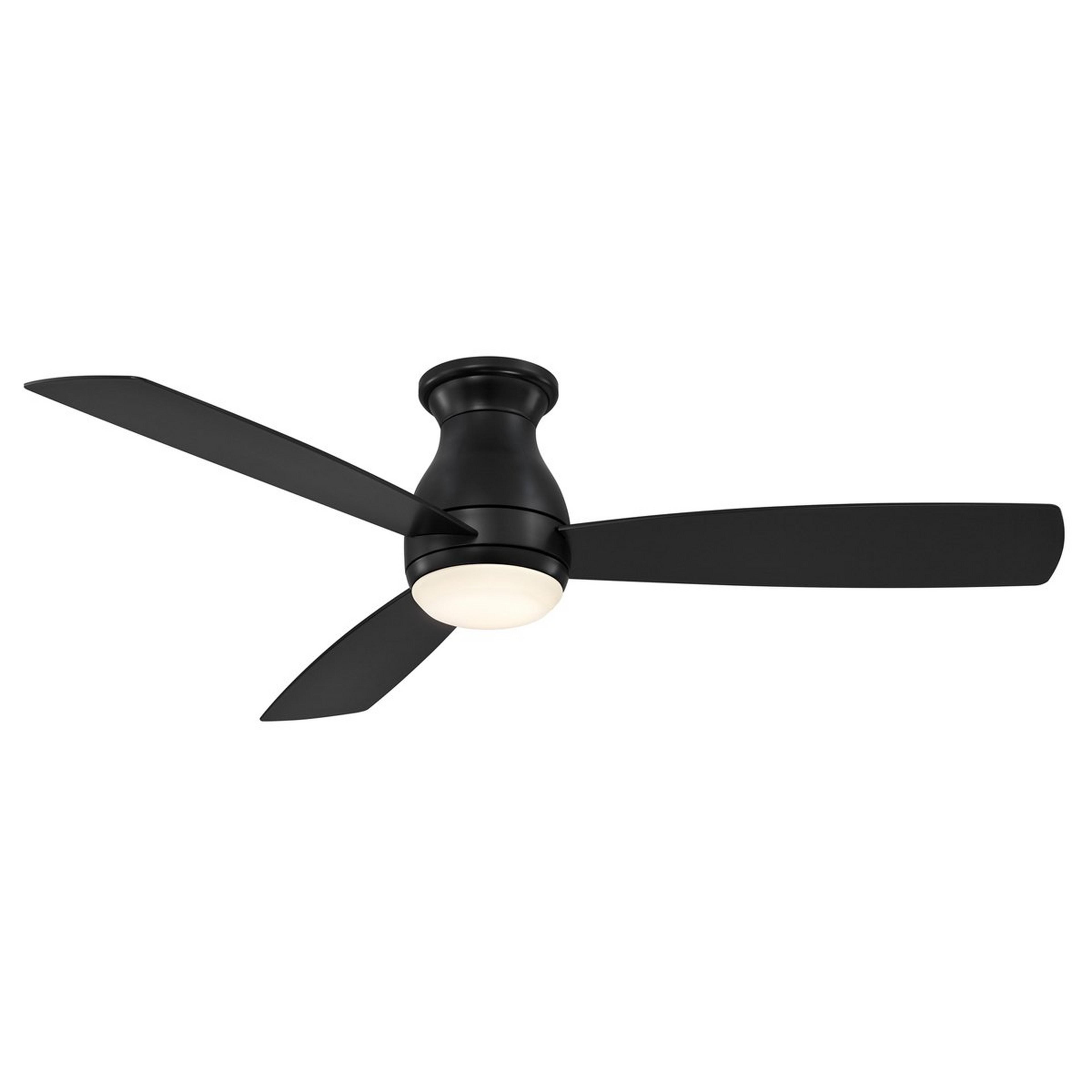 A 52" Low Profile LED Indoor / Outdoor Ceiling Fan with Black color