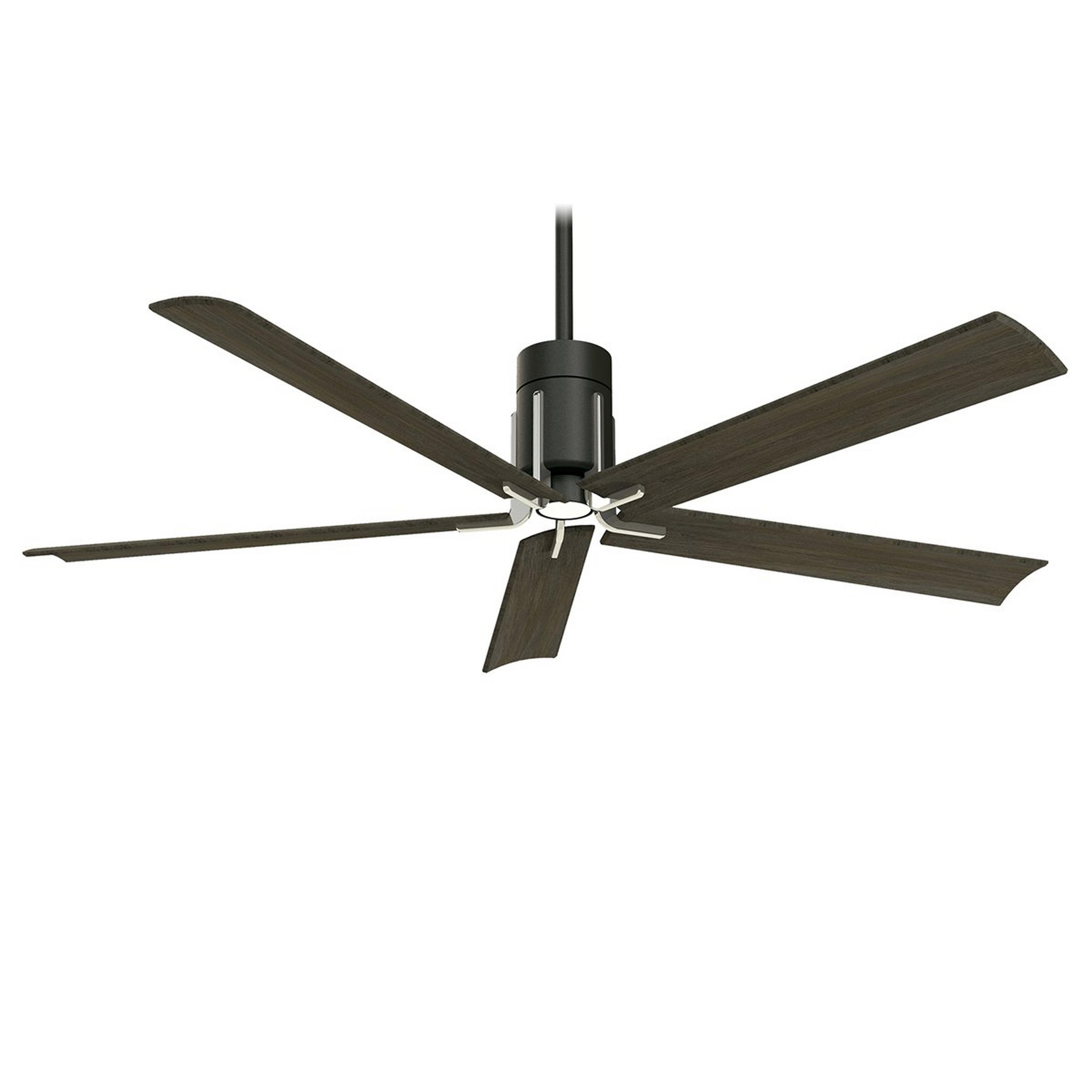 A 60" Urban Cylinder Ceiling Fan with Black / Brushed Nickel color