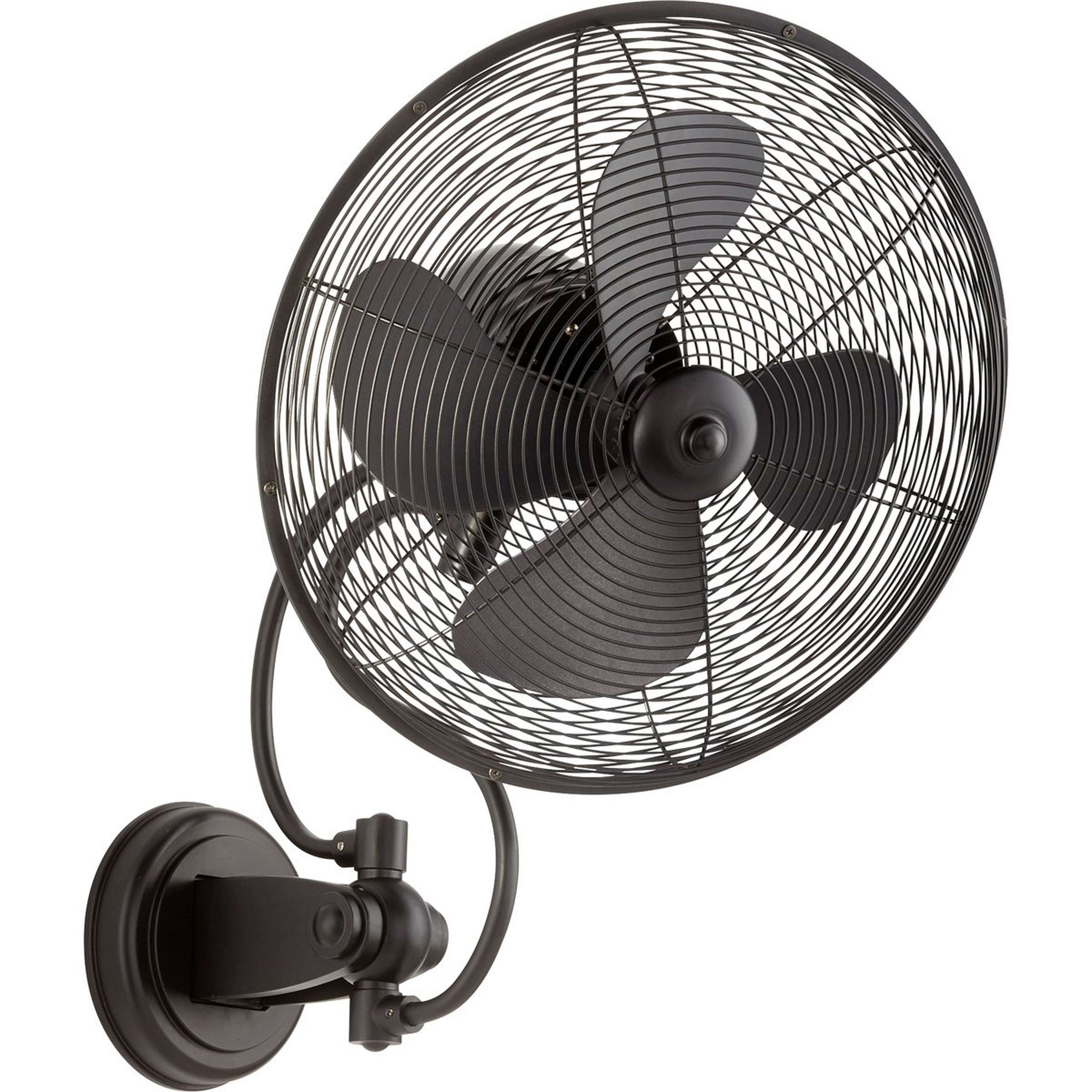A Firenze Wall Mount Fan with Black color
