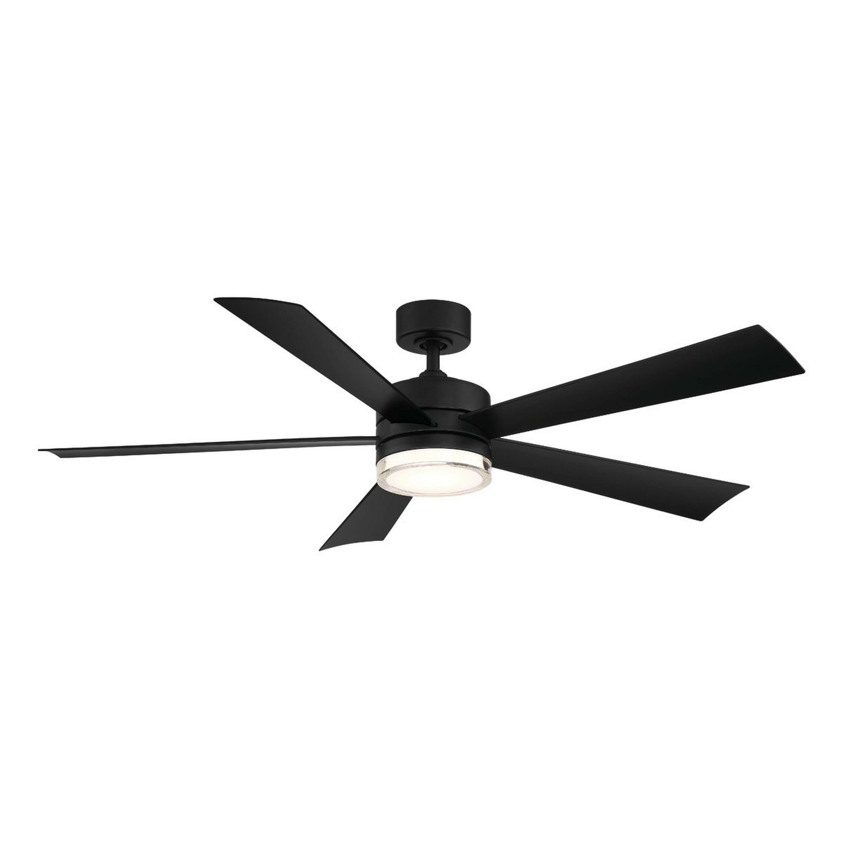 A 52" Jemma Smart LED Indoor / Outdoor Ceiling Fan with Matte Black color