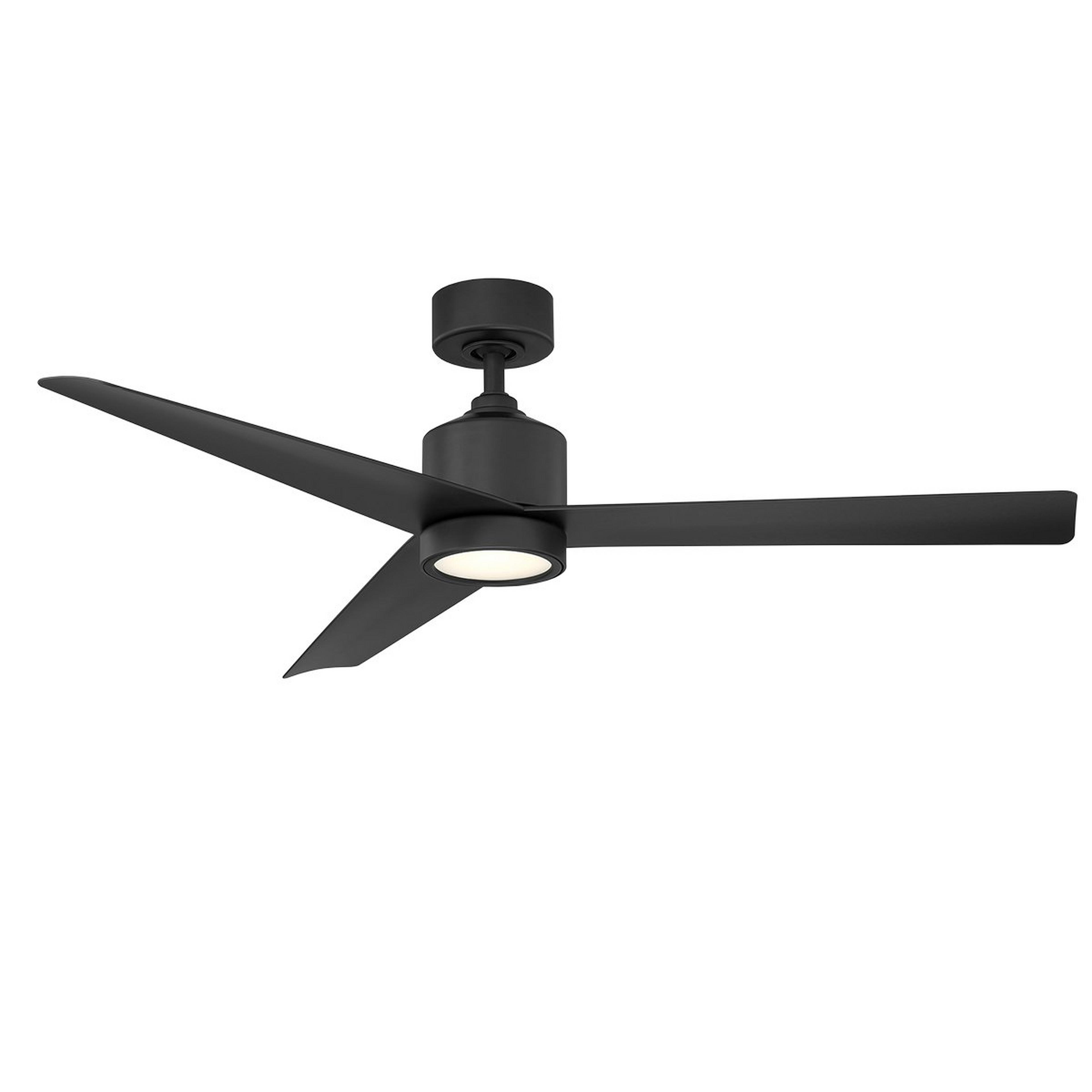 A 54" Wynn LED Smart Ceiling Fan with Matte Black color
