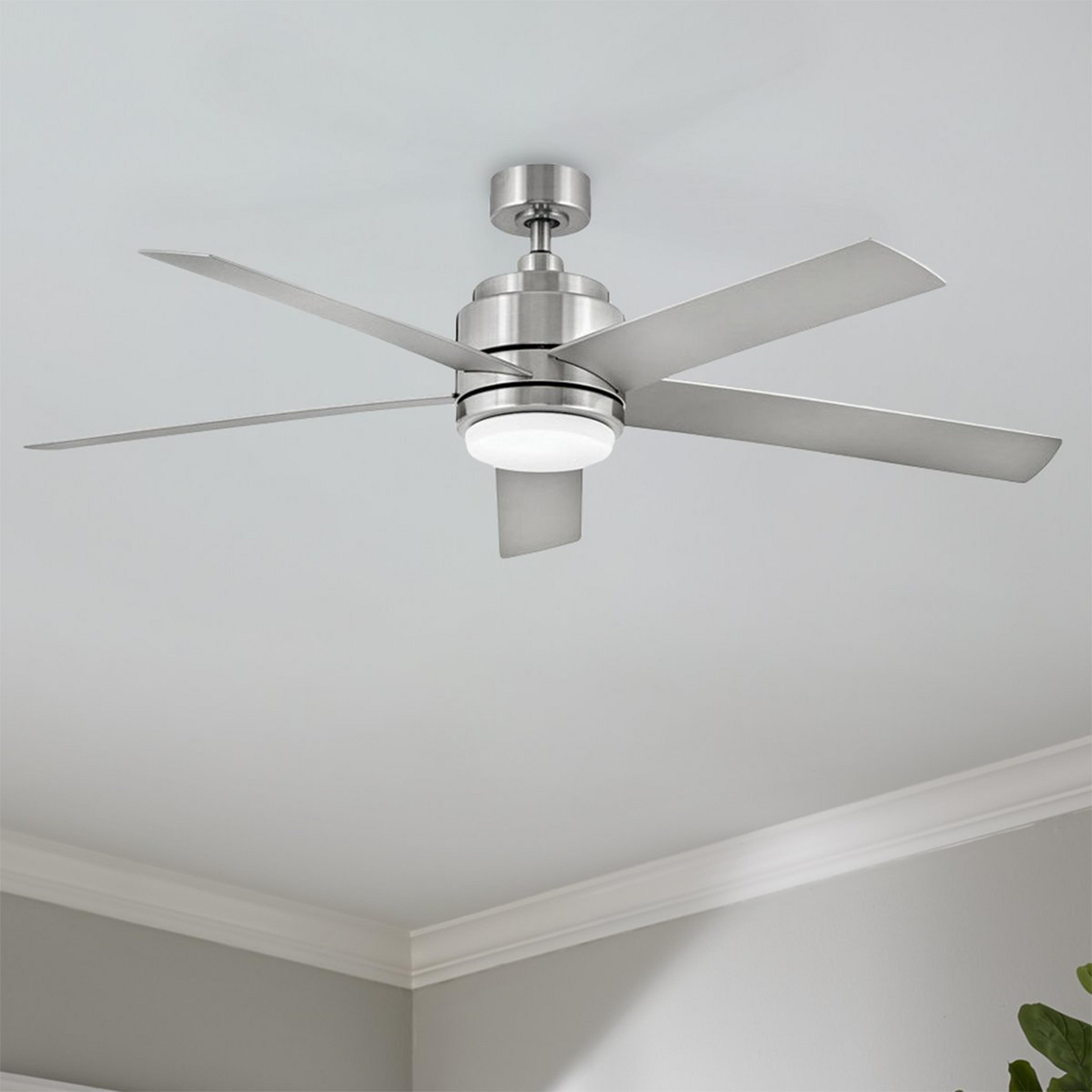 A 54" Modernized Aer LED Indoor / Outdoor Ceiling Fan with undefined color