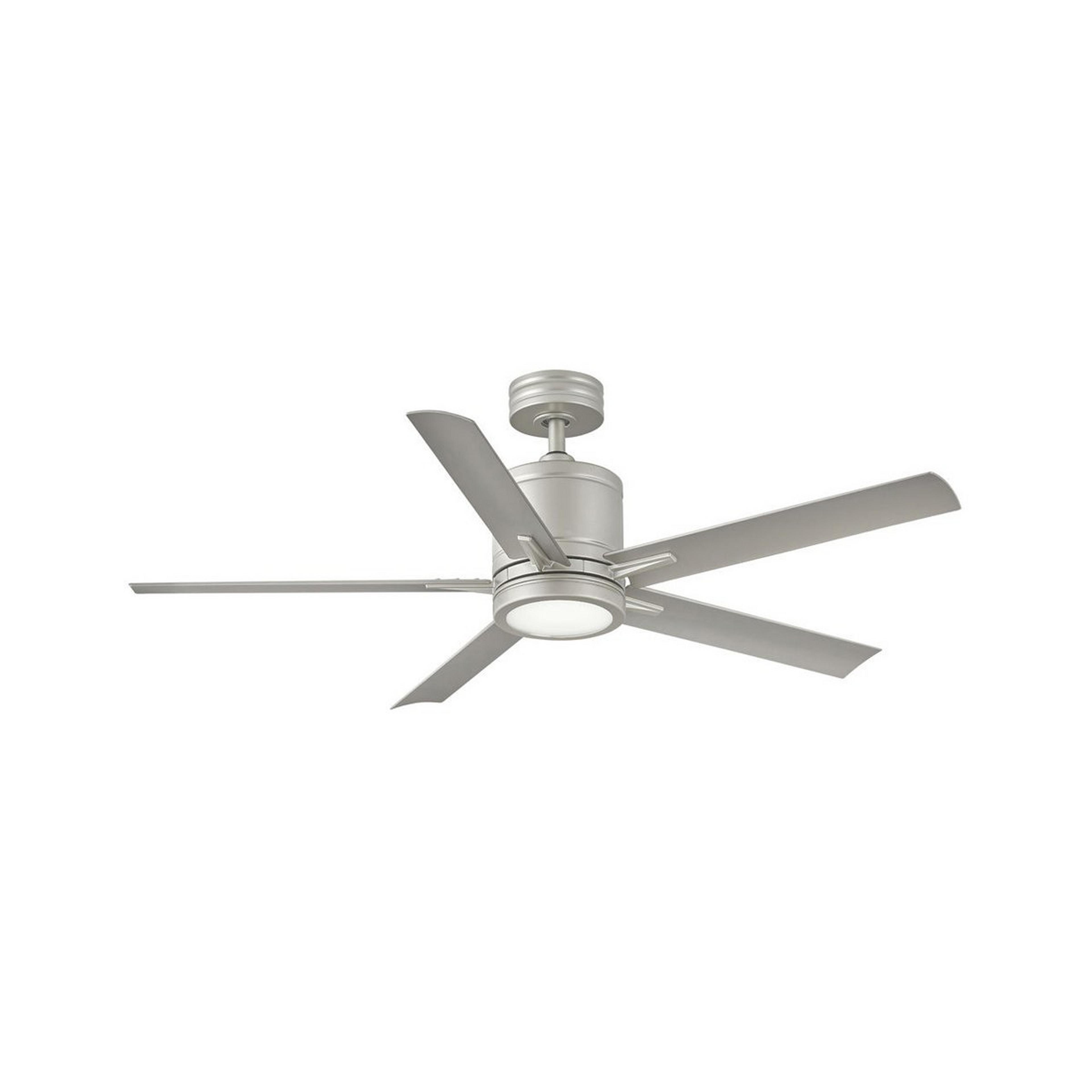 A 52" Toronto LED Indoor / Outdoor Ceiling Fan with Brushed Nickel color
