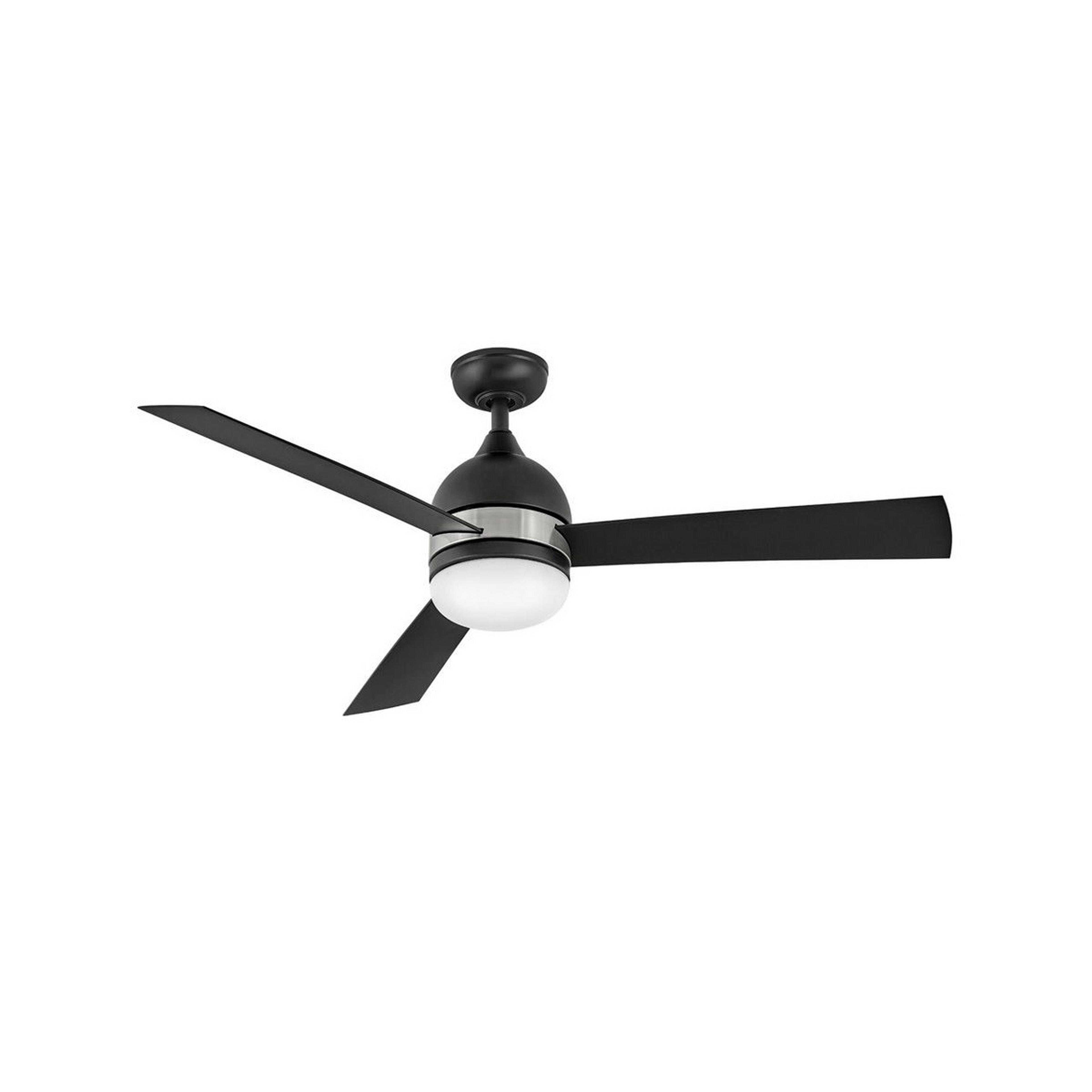 A 52" Tybee LED Indoor / Outdoor Ceiling Fan with Black / Brushed Nickel color