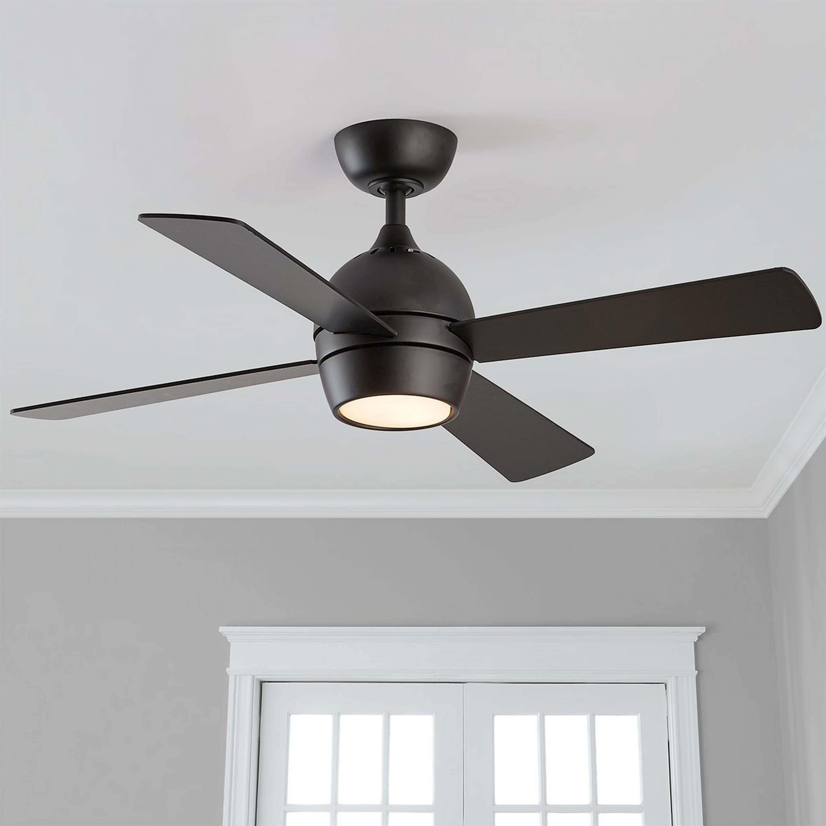 A 44" Boreas LED Ceiling Fan with Black color