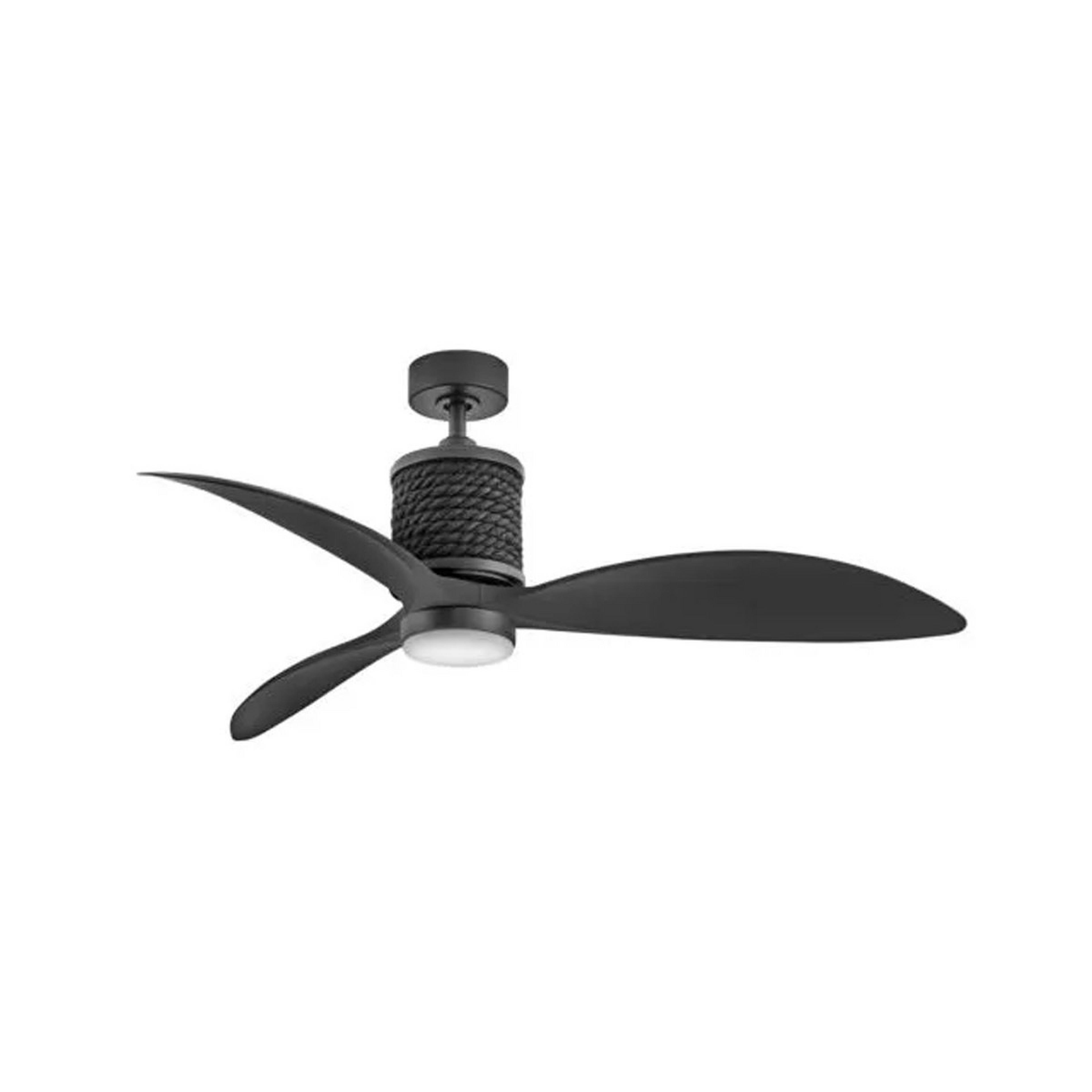 A 60" La Mer Smart LED Indoor / Outdoor Ceiling Fan with Matte Black color