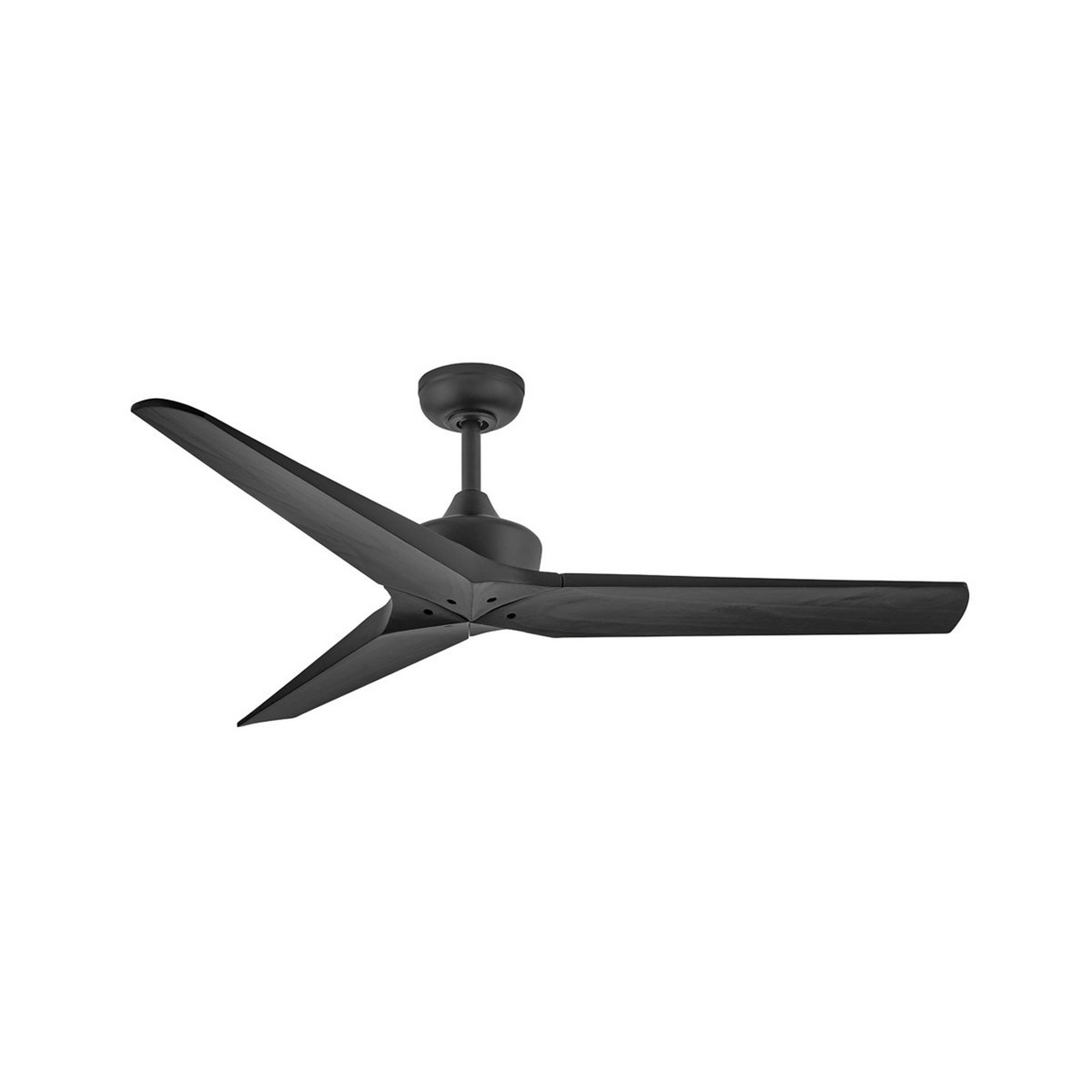 A 52" Angled Blade Indoor / Outdoor Ceiling Fan with Black color