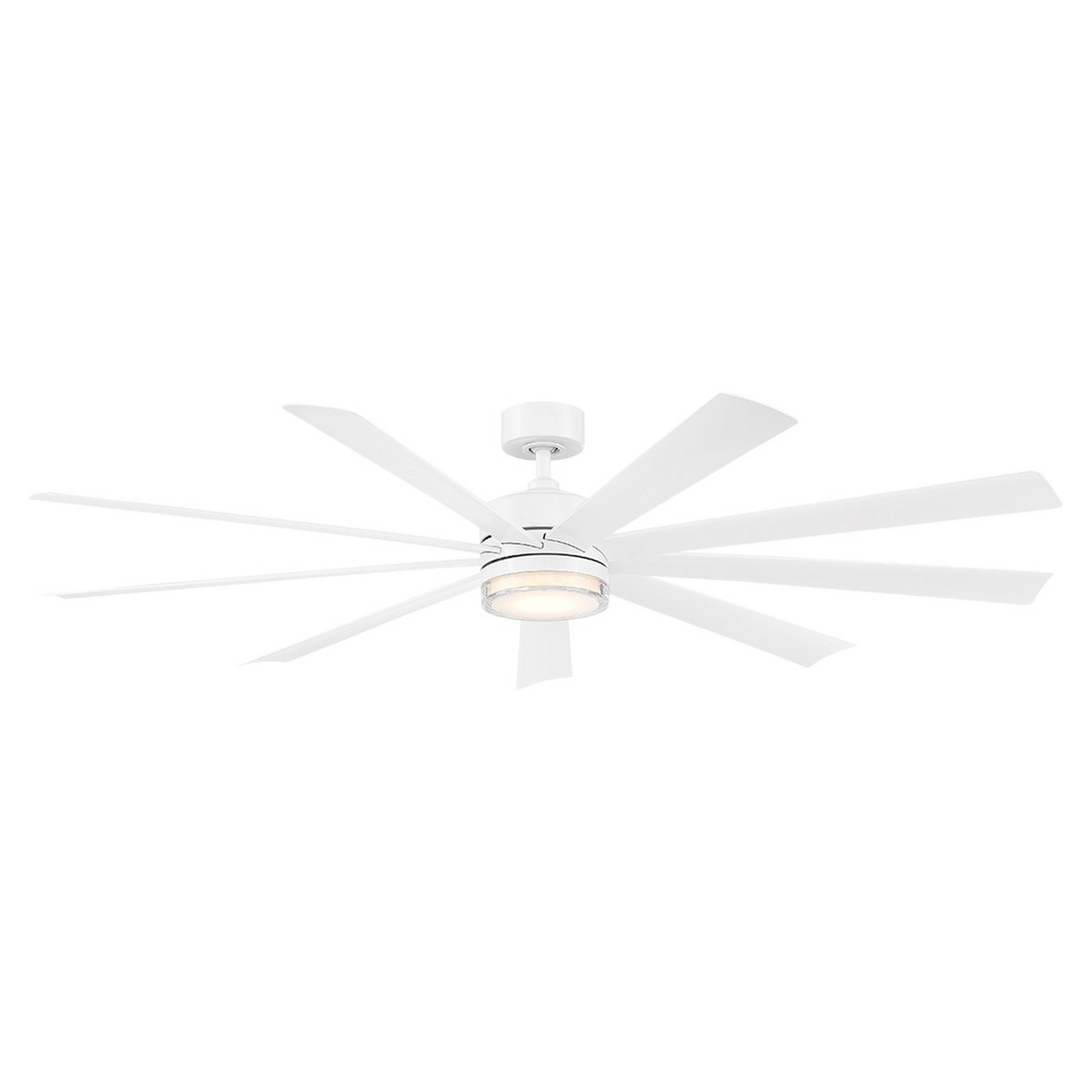 A 72" Jemma Smart LED Indoor / Outdoor Ceiling Fan with Matte White color