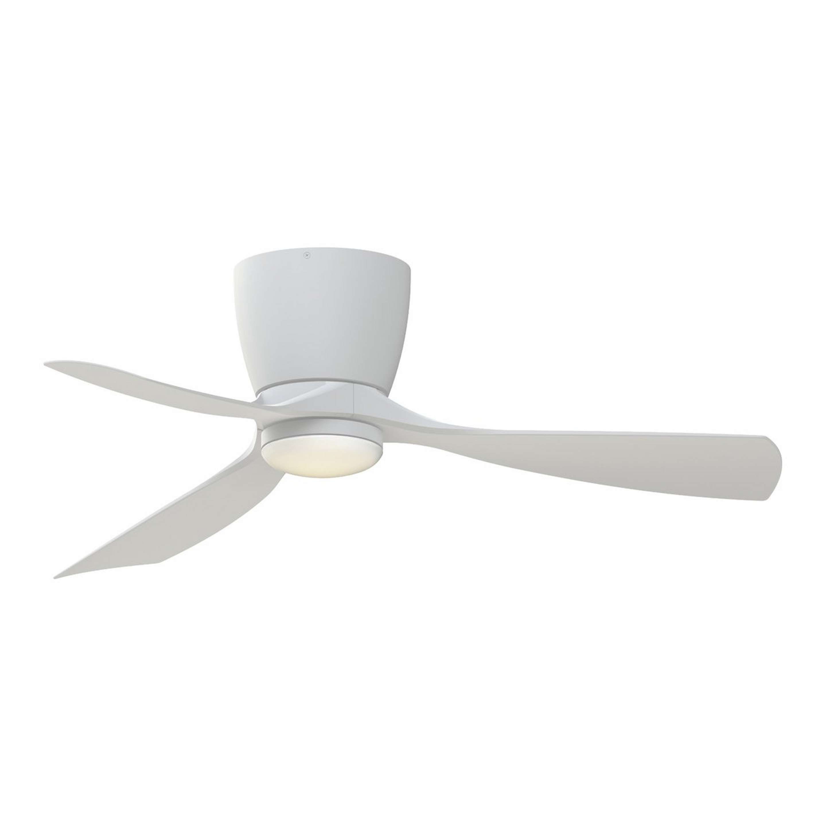 A 44" Hudson LED Ceiling Fan with White / Opal Glass color