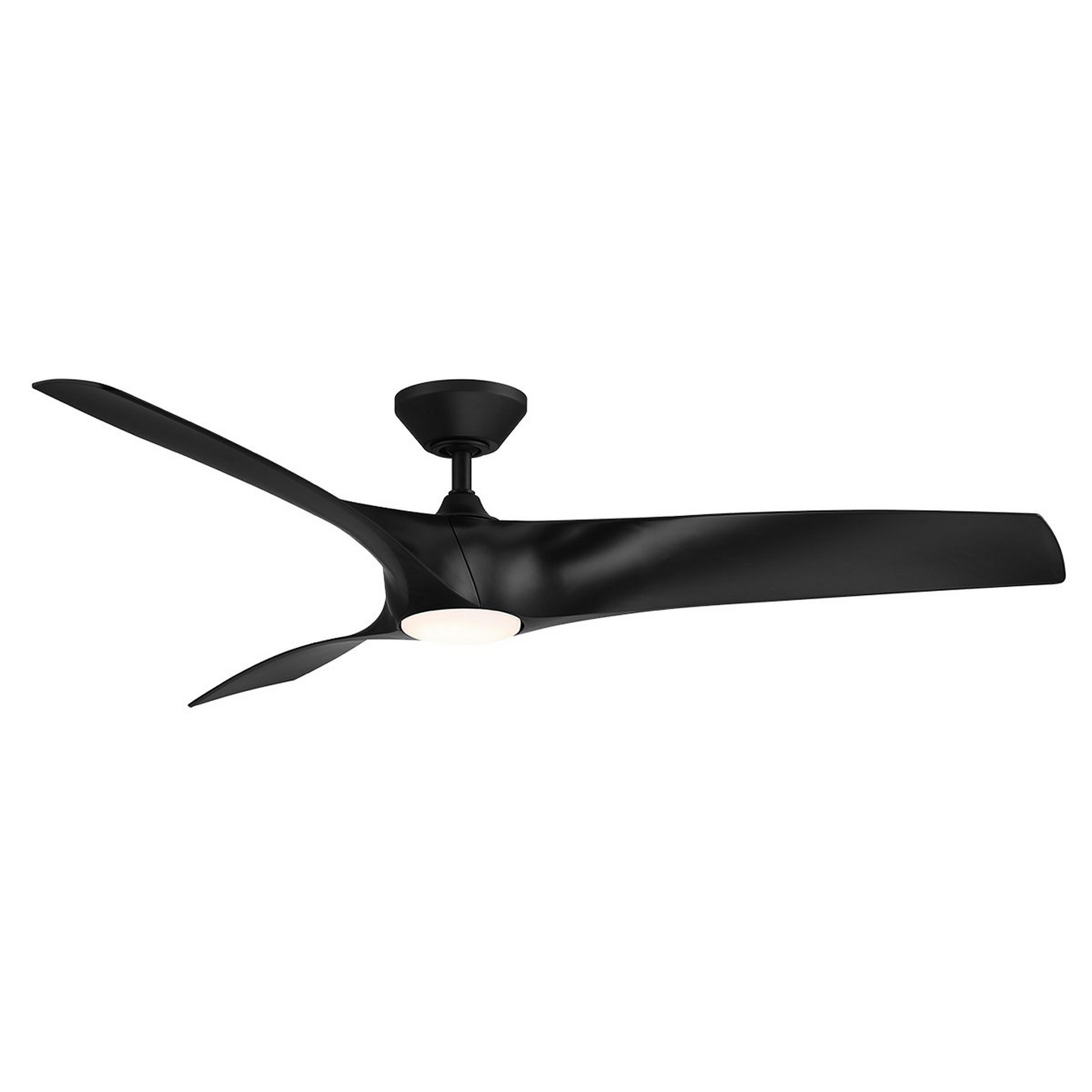 A 62" Meza Indoor / Outdoor Smart LED Fan with Matte Black color