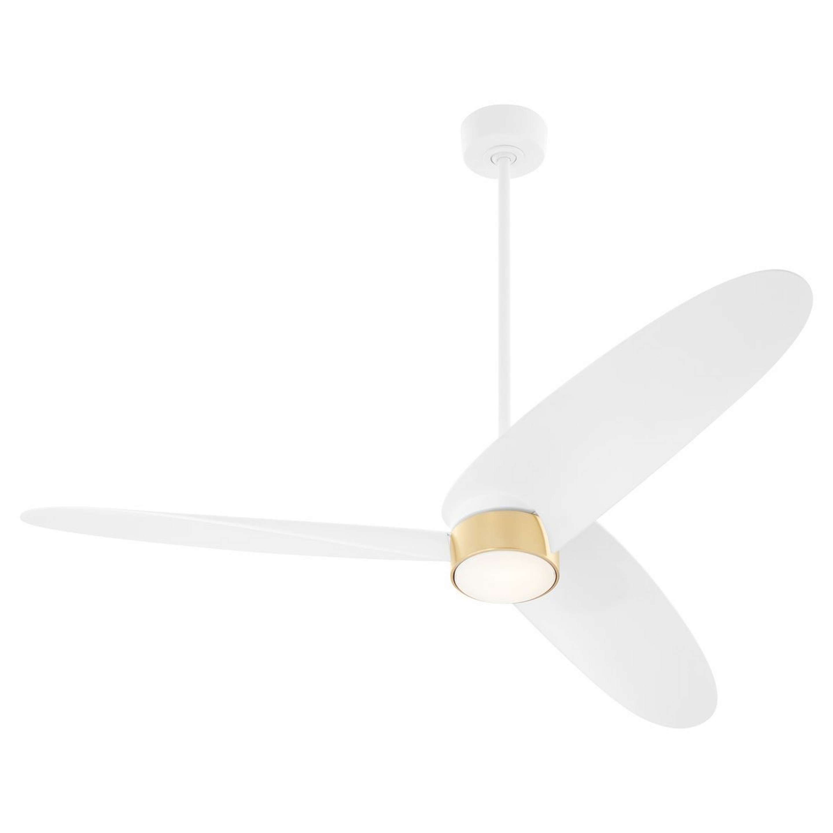 A 60" Esteli Indoor / Outdoor Smart LED Ceiling Fan with White color