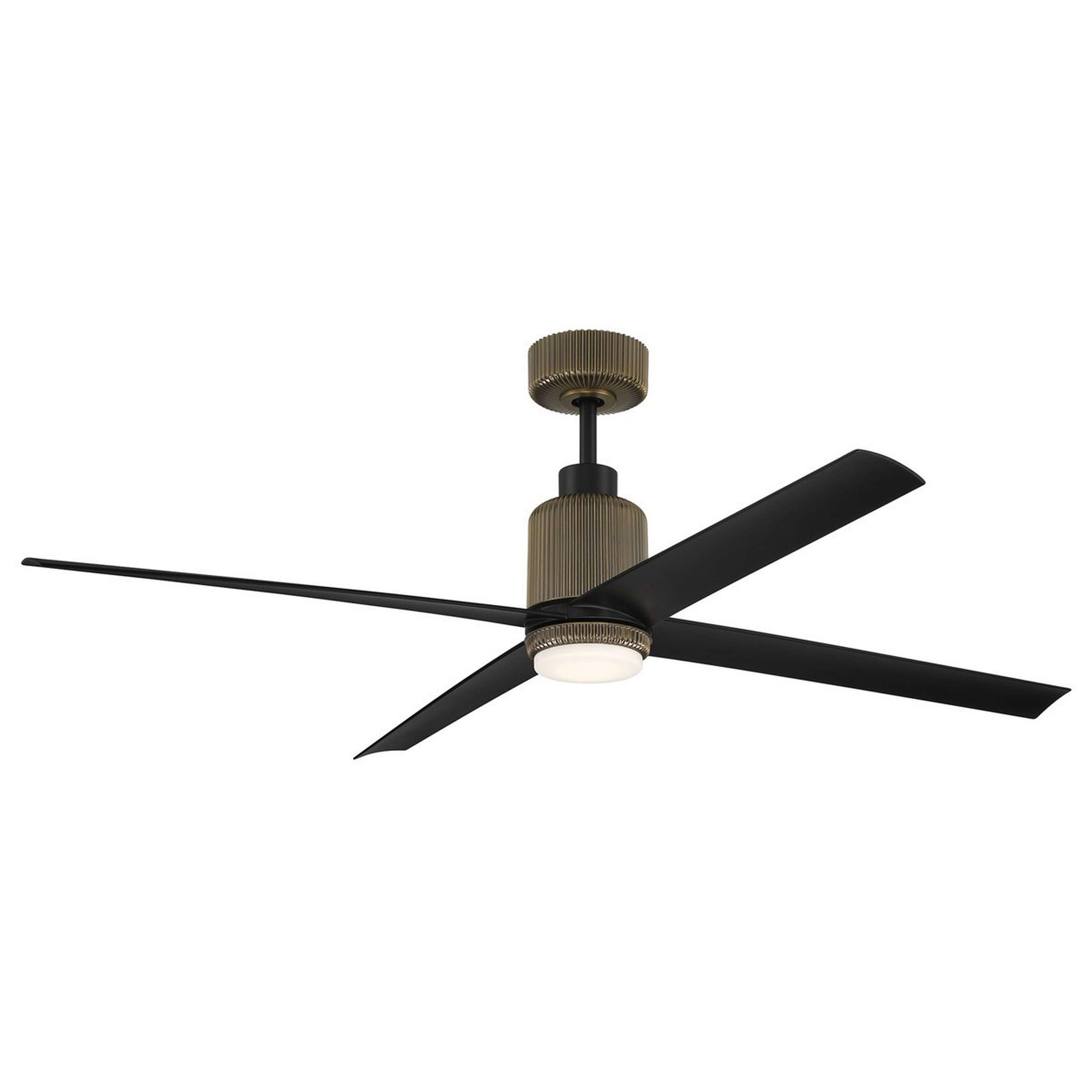 A 52" Shairi LED Smart Ceiling Fan with Bronze / Black color