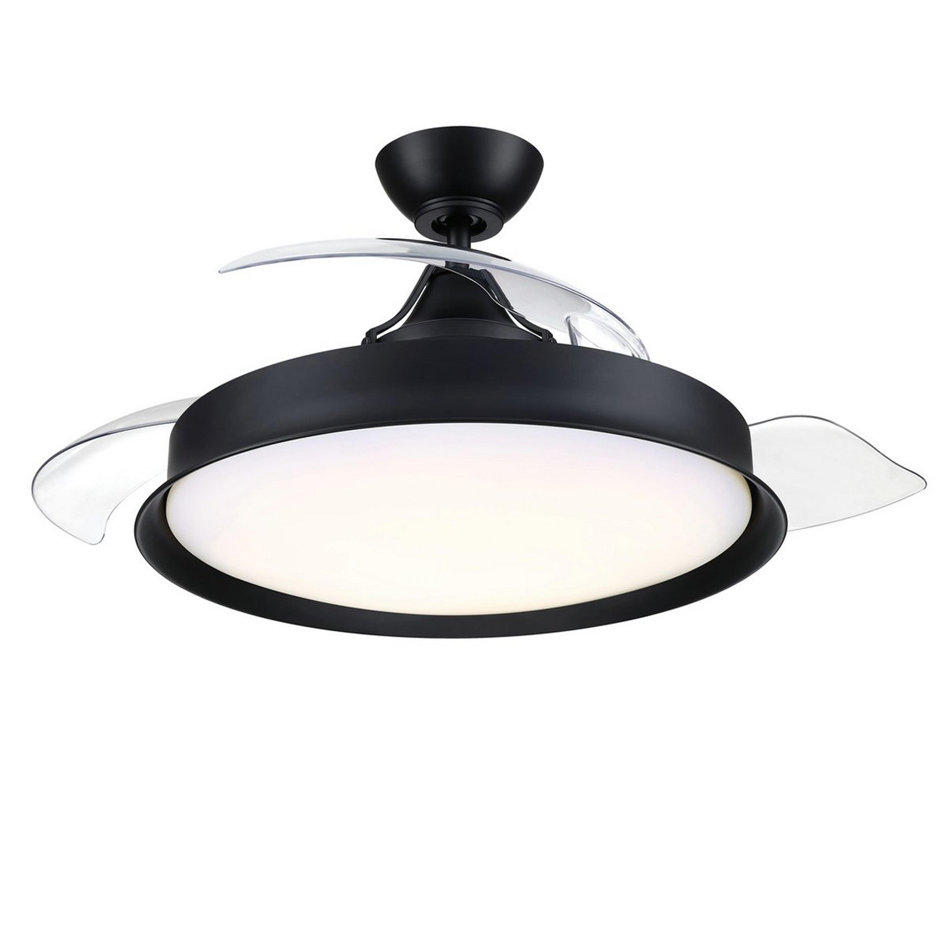A Marco Indoor / Outdoor Smart LED Hideaway Fan with Black / Clear color