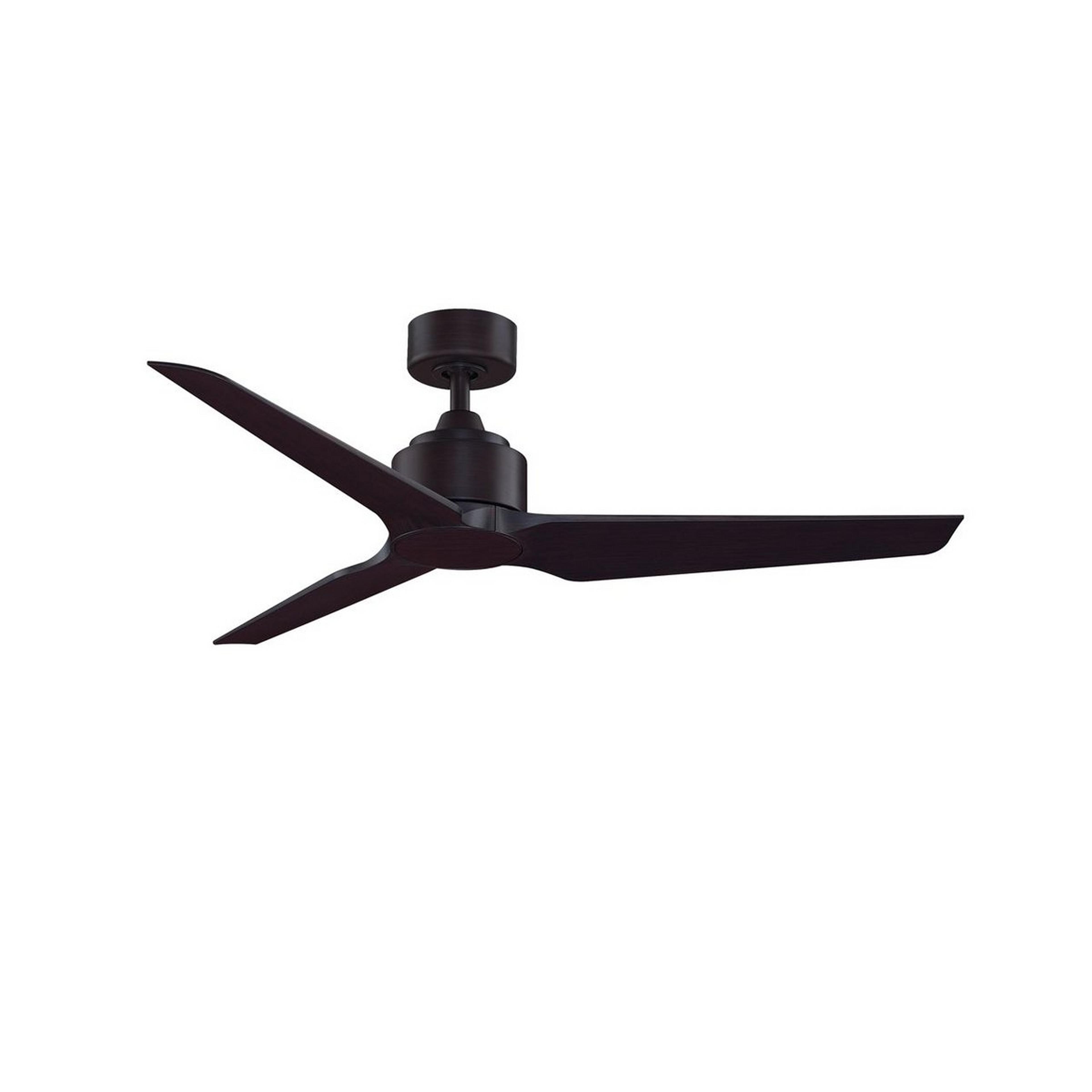 A 52" Melinoe Indoor / Outdoor Smart Ceiling Fan with Dark Bronze / Faux Dark Walnut color