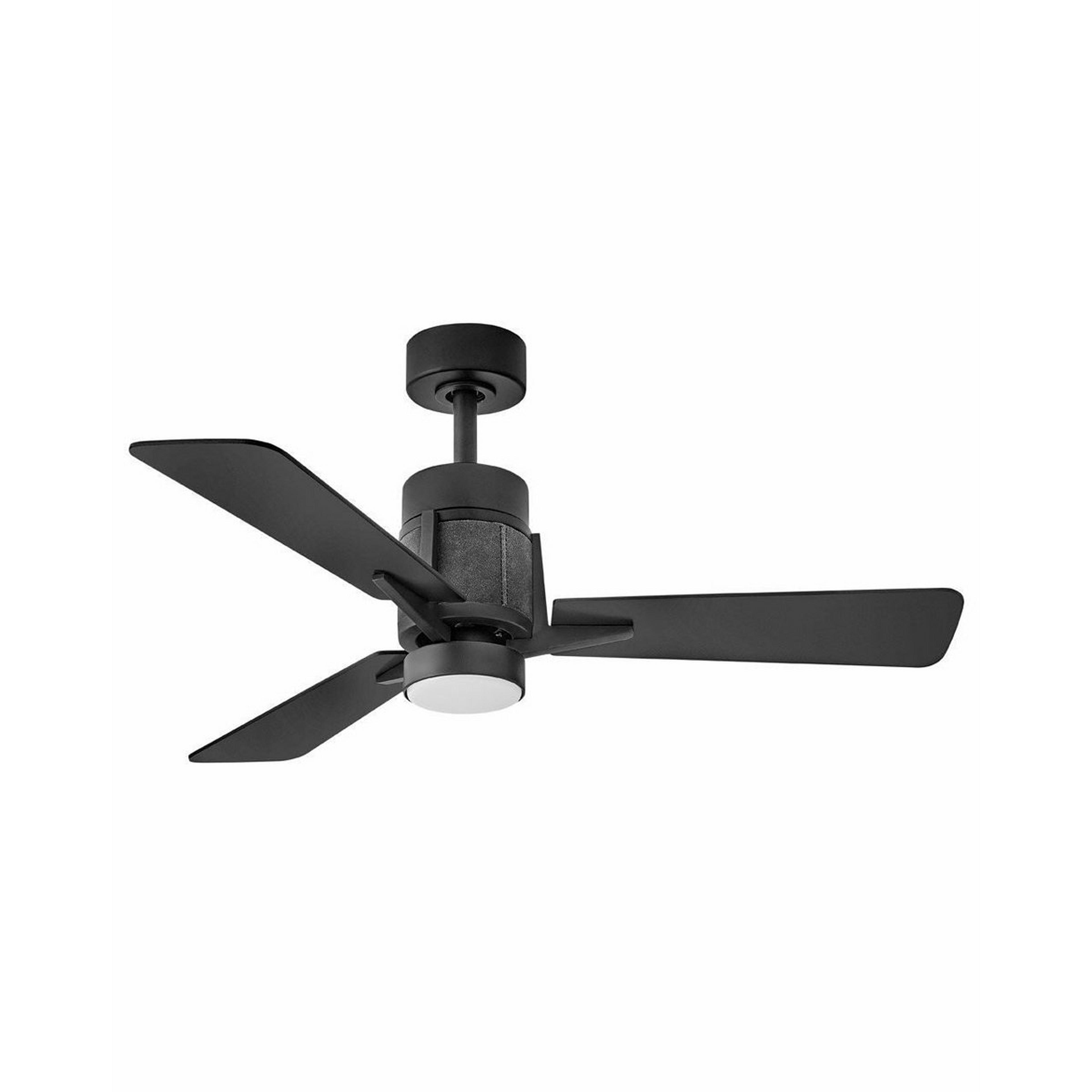 A 42" Thom Smart LED Indoor / Outdoor Ceiling Fan with Black / Natural Leather color