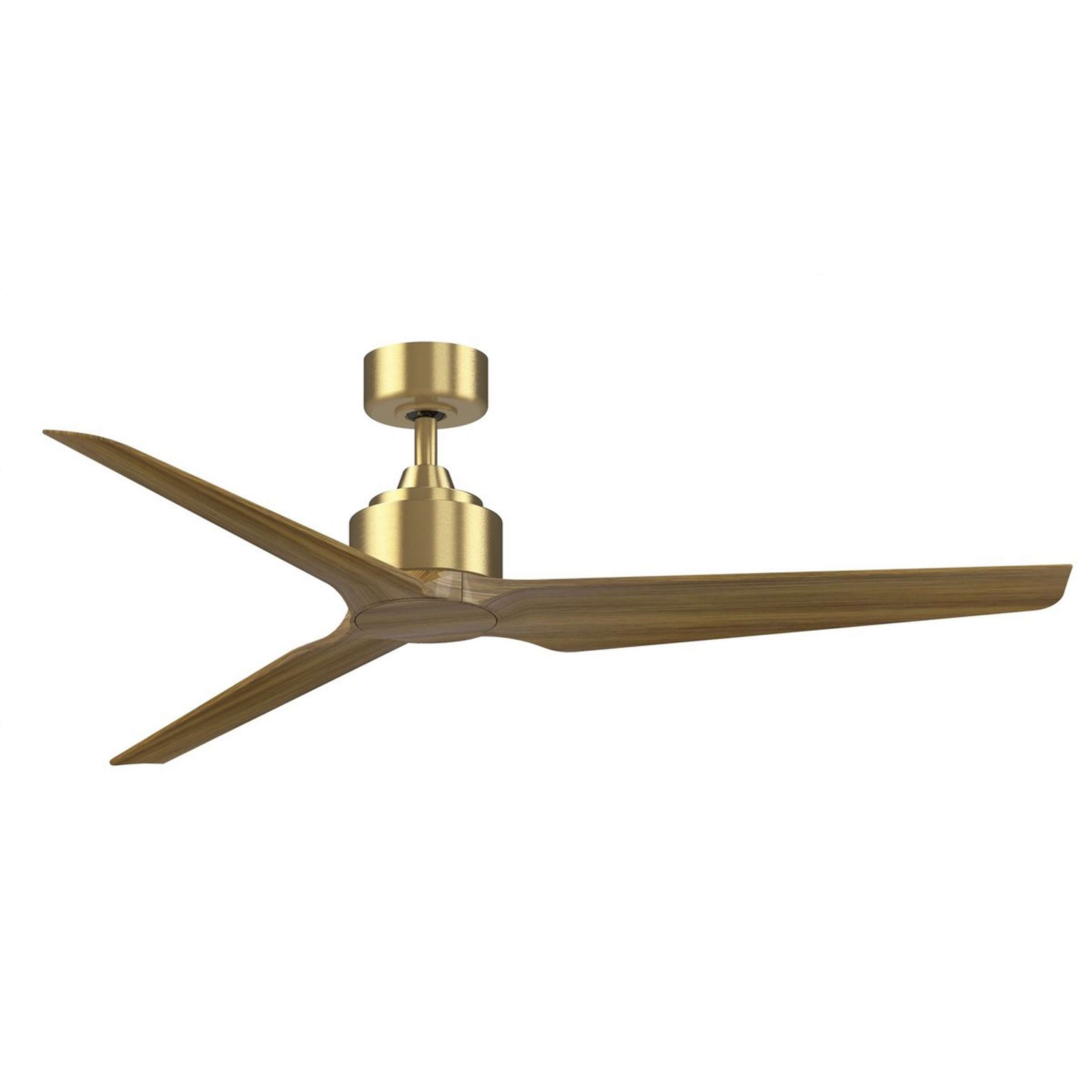 A 60" Melinoe Indoor / Outdoor Smart Ceiling Fan with Brass / Koa color