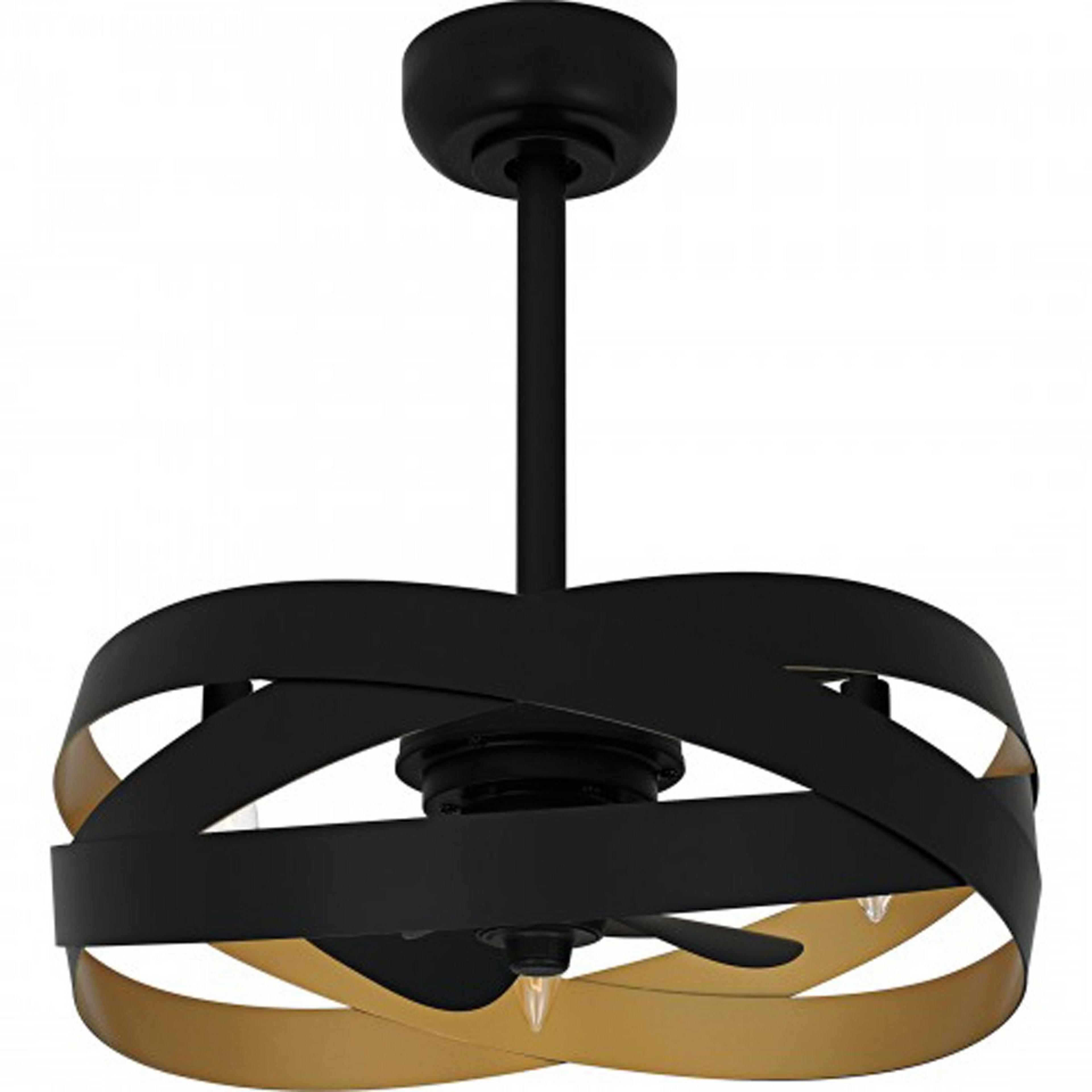 A 20" Trieste Fandelier with Black / Gold color