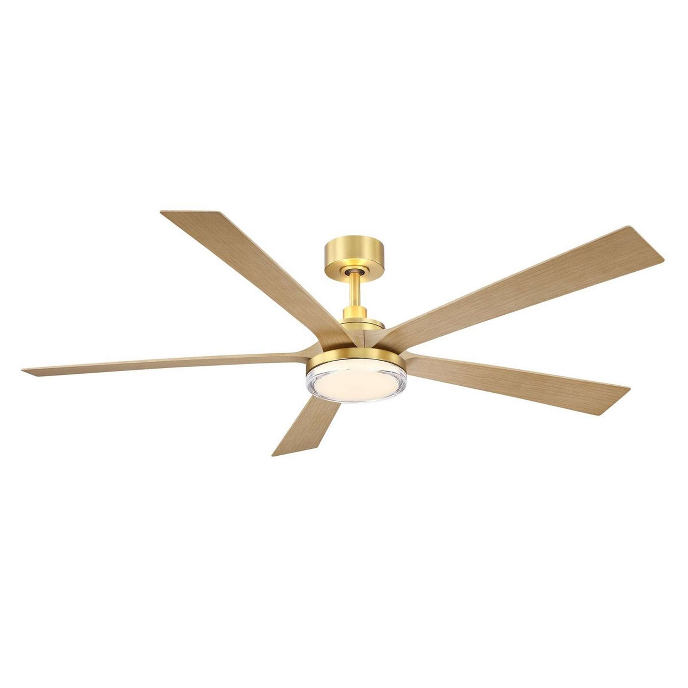 A 64" Darcy Ceiling Fan with Brass / Natural color