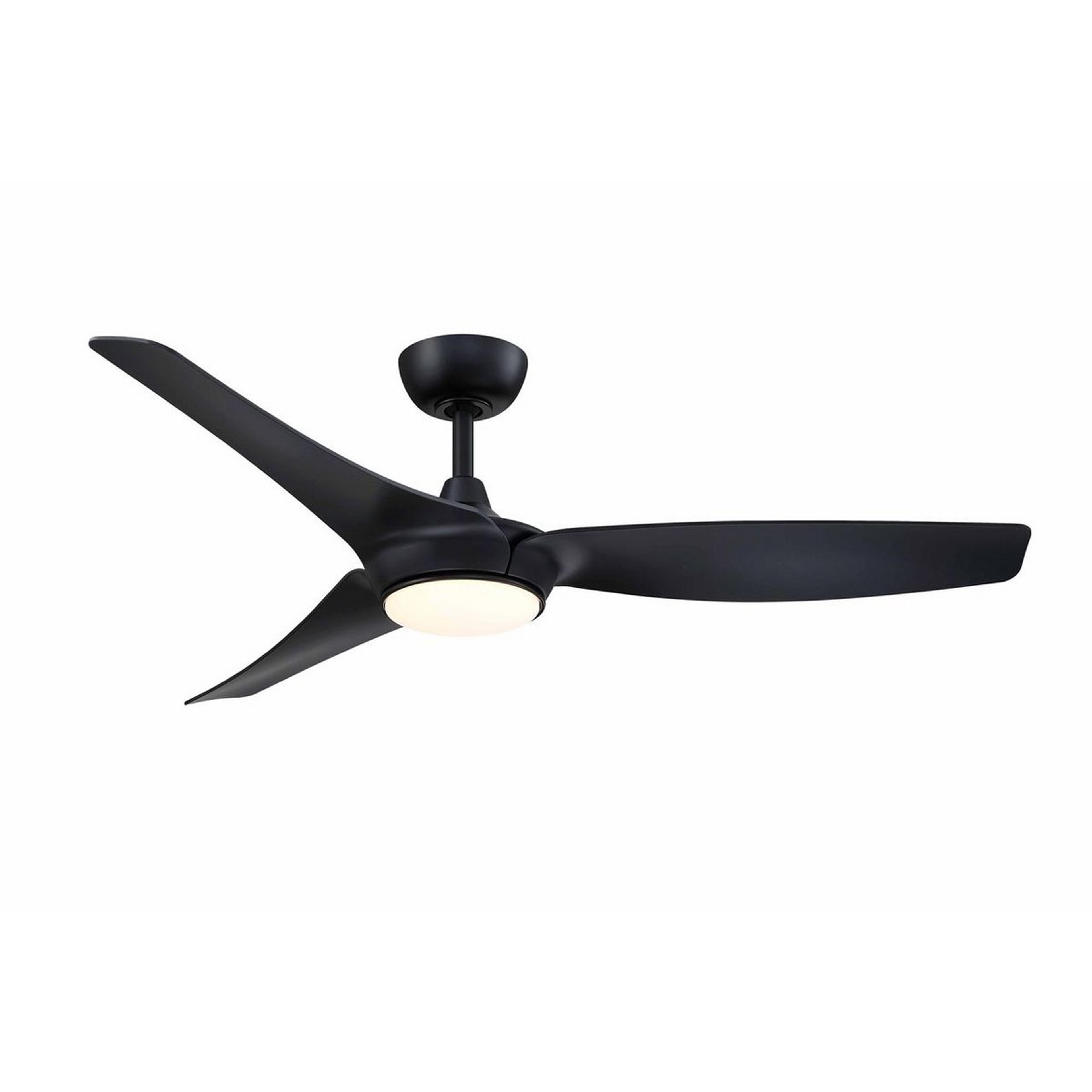 A 56" Wander Smart LED Indoor / Outdoor Ceiling Fan with Black color
