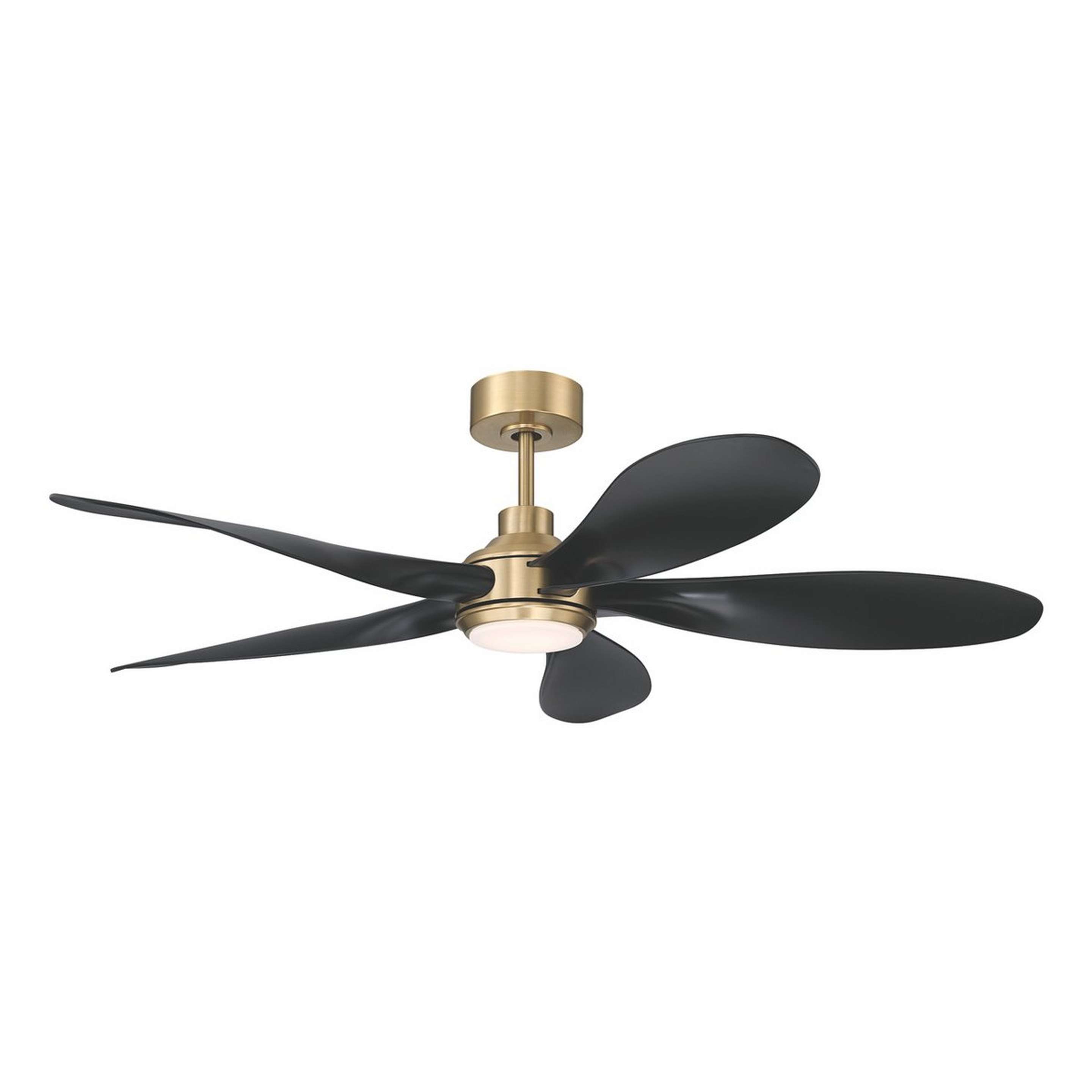 A 52" Muguette LED Ceiling Fan with Brass / Black color