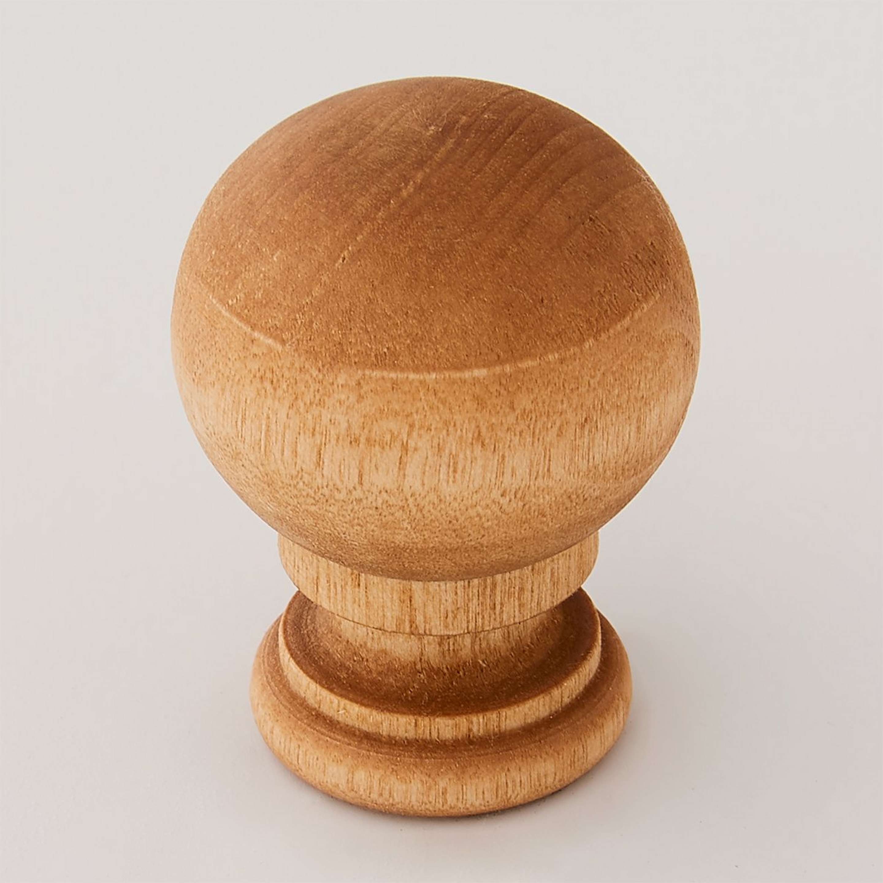 A Solid Wood Finial with Light Oak Wood color