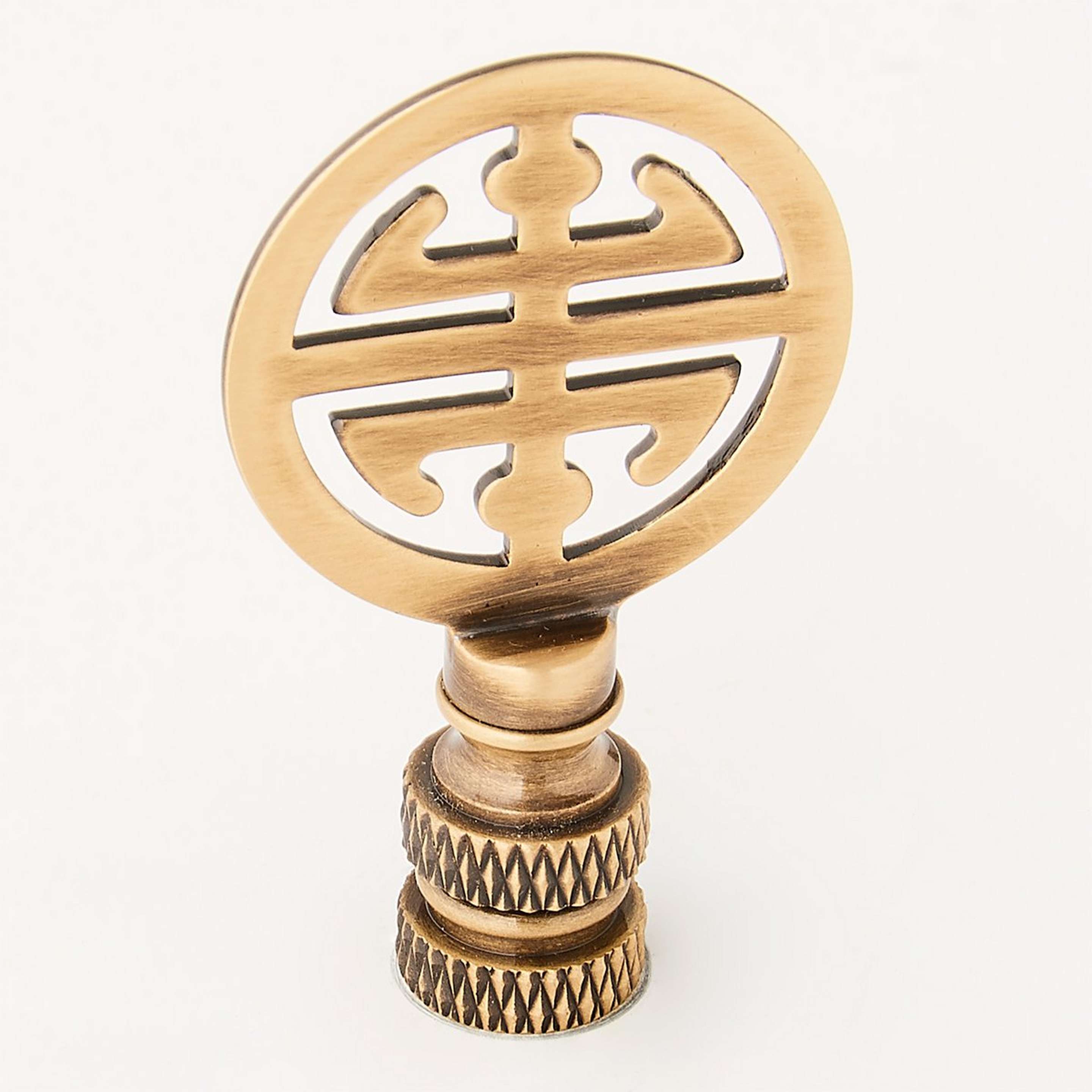 A Solid Brass Good Luck 2" with Antique Brass color