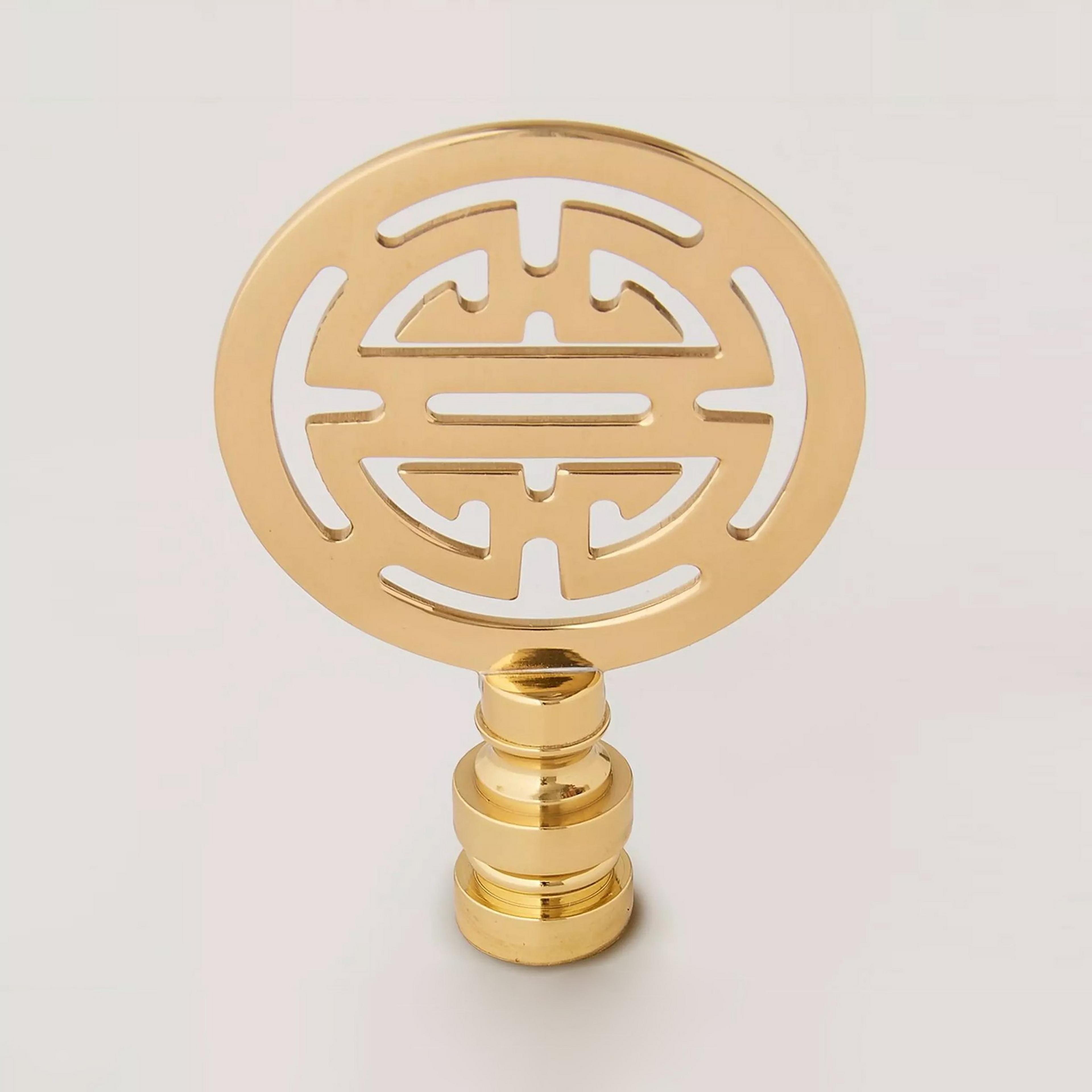 Polished Brass Good Luck 2.75 inch Finial