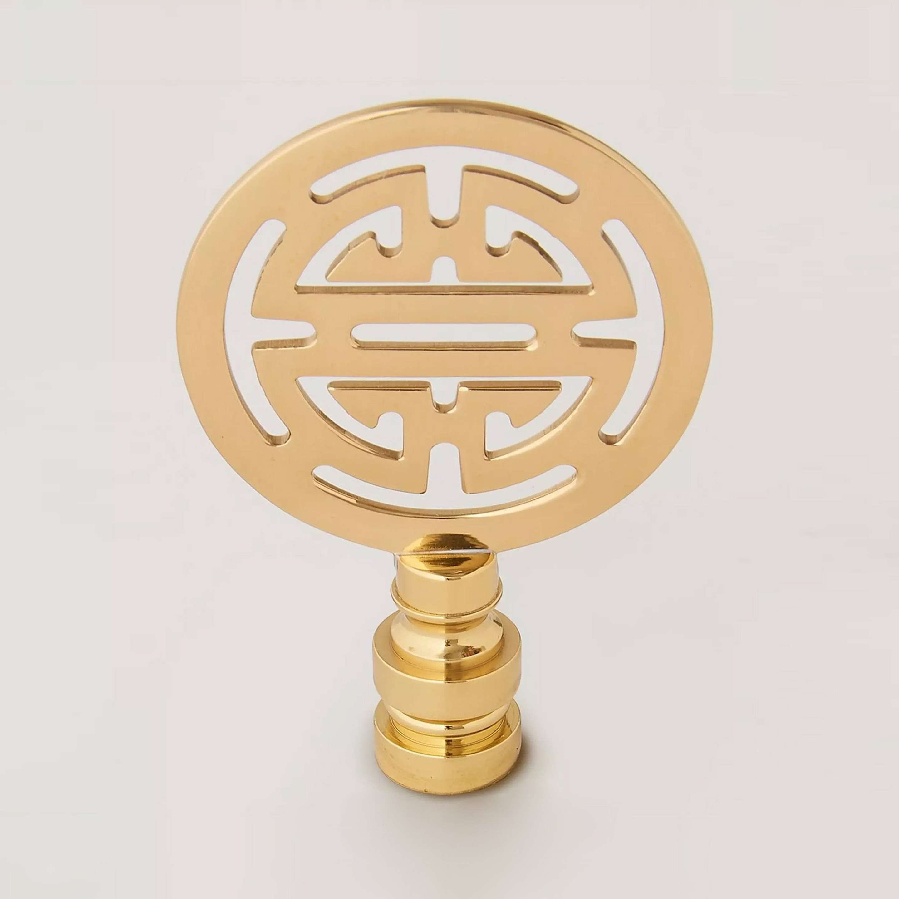 Polished Brass Good Luck 2.75 inch Finial