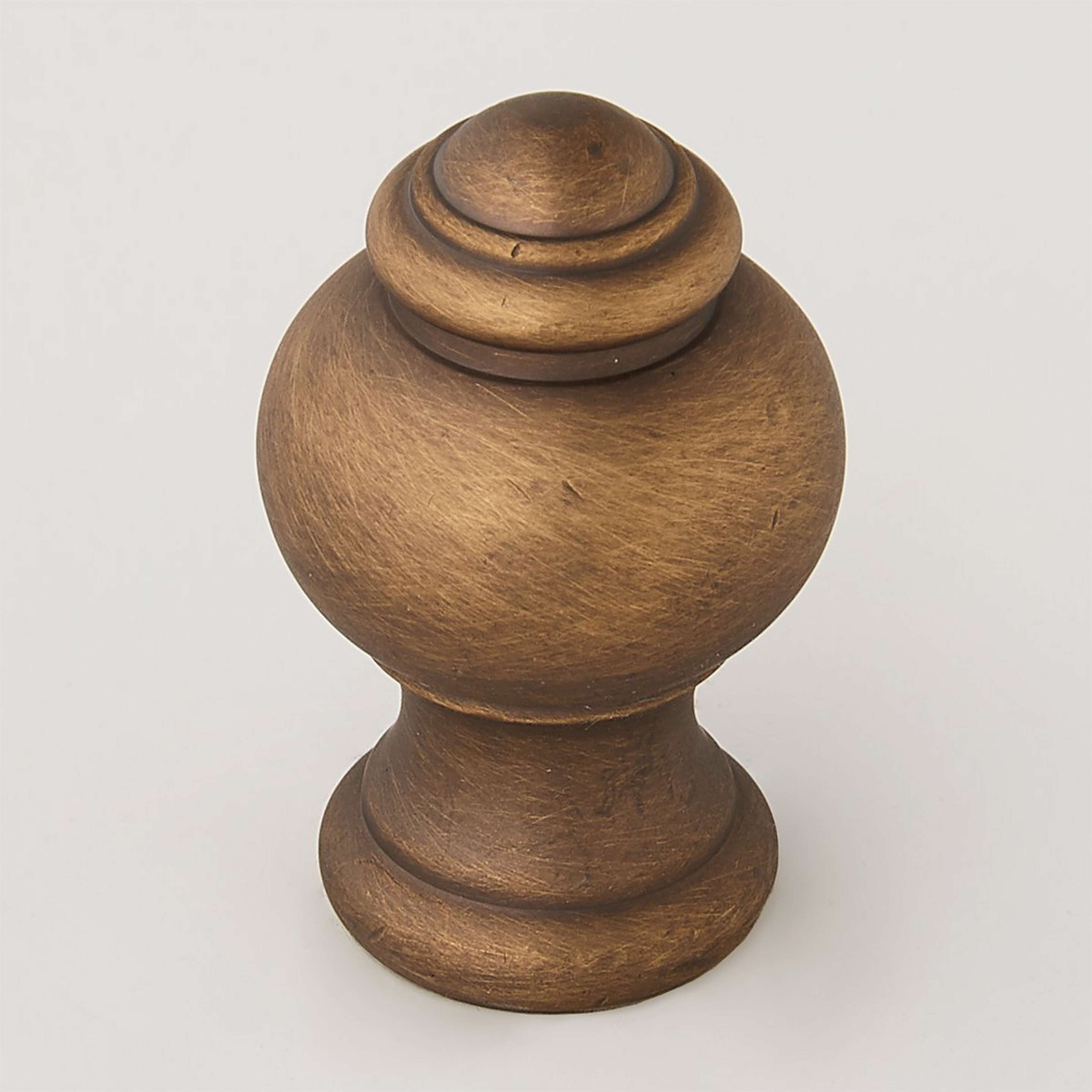 A Pawn Finial with Aged Brass color