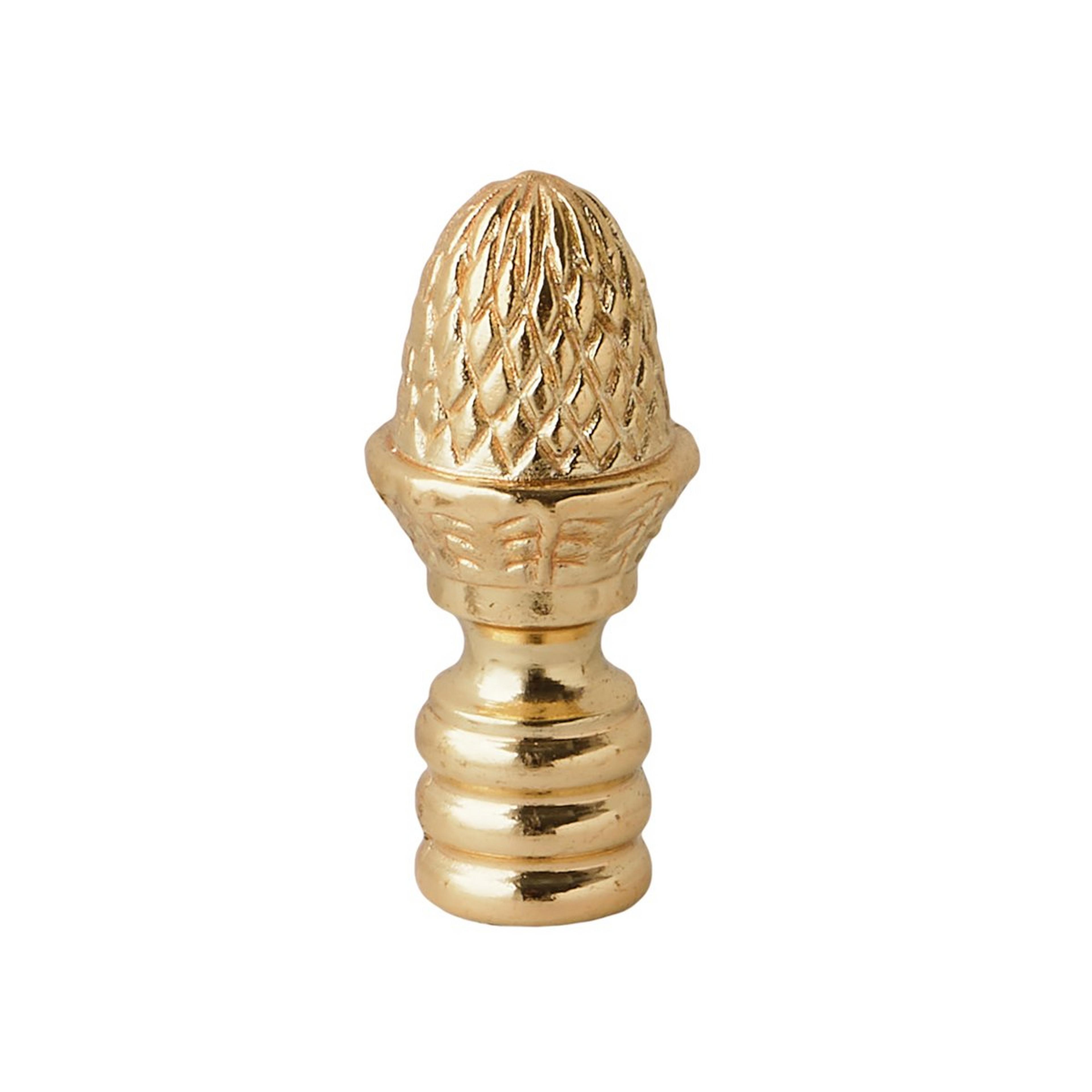 A Small Acorn Height 1.75" Finial with Antique Gold color