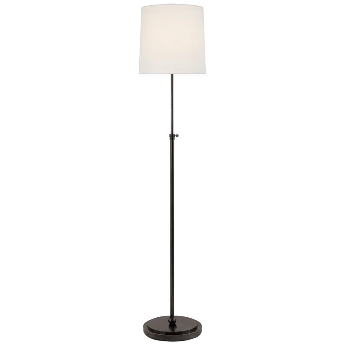 Burnished Brass / White Nonnie Adjustable Floor Lamp