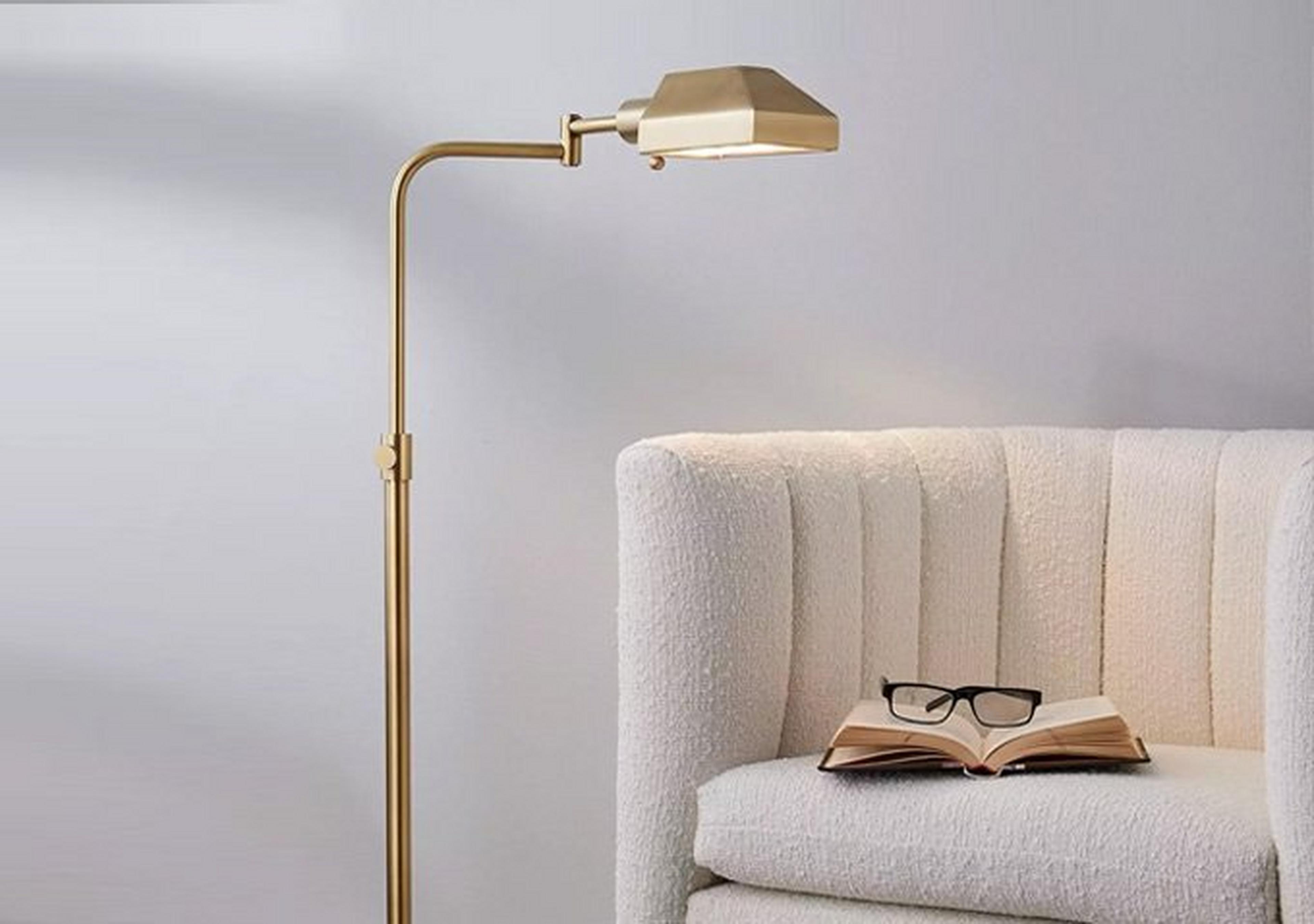 Antique Brass Superior Gallery Pharmacy Floor Lamp