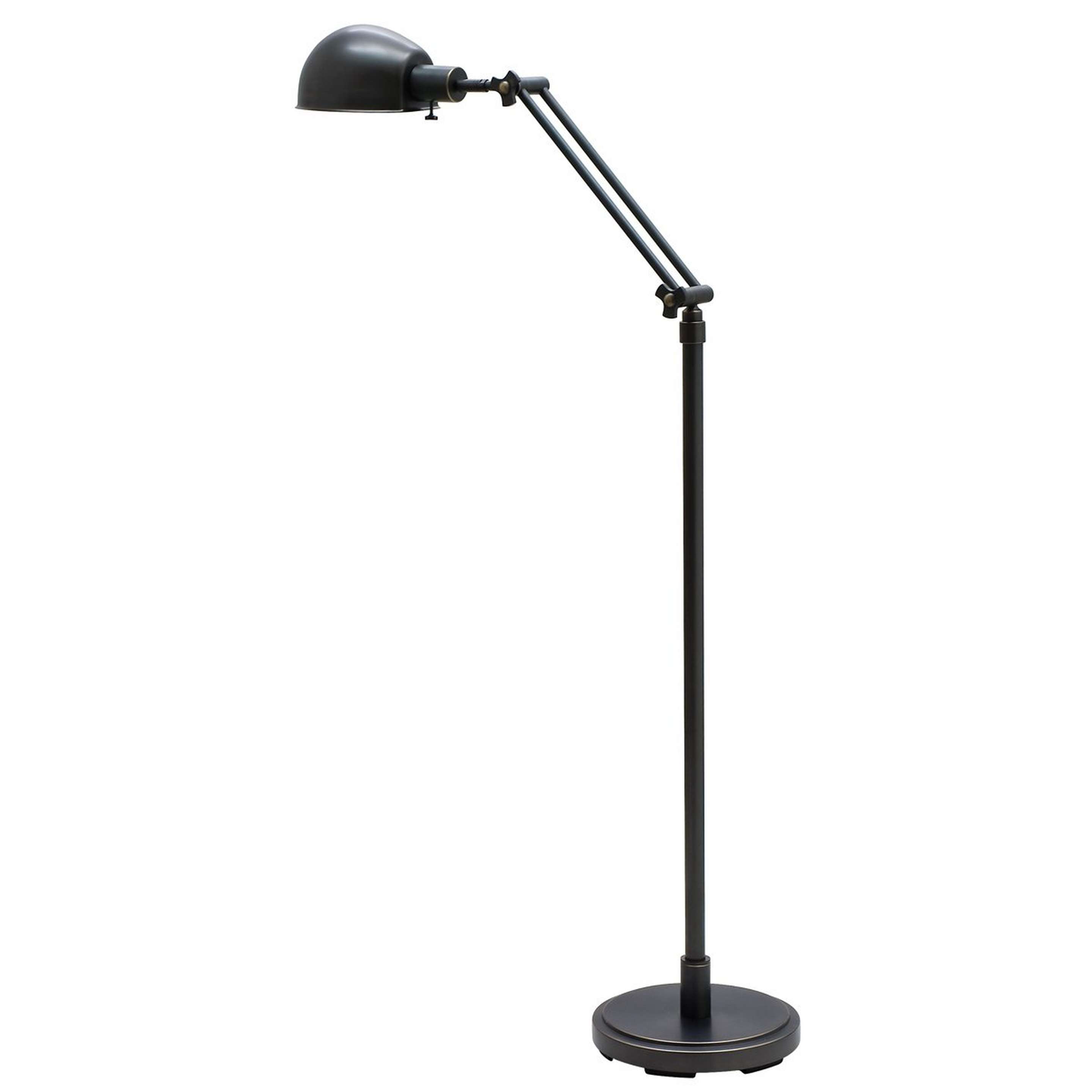 A Industrial Pharmacy Floor Lamp with Oiled Bronze color