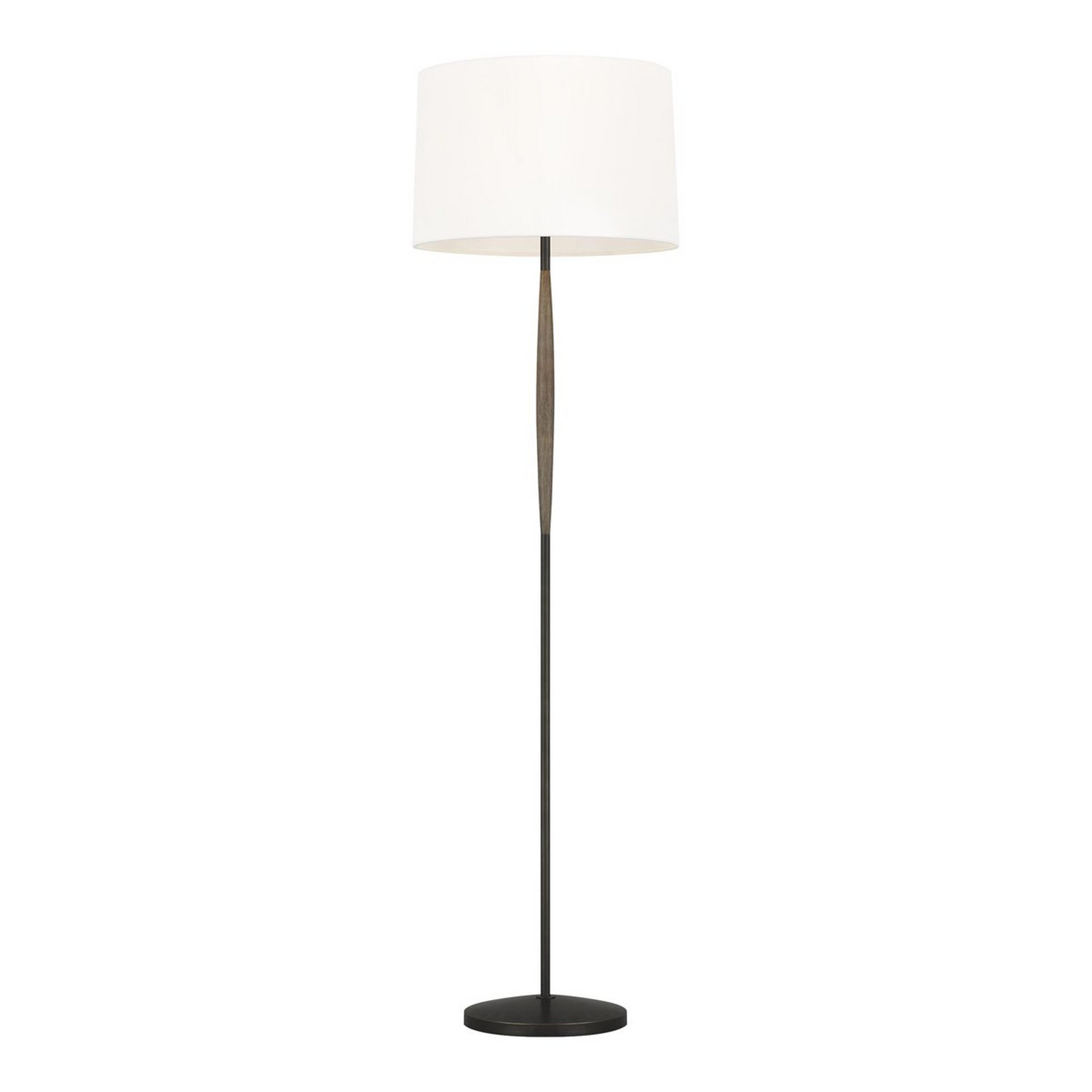 A ED Ellen DeGeneres Ferrelli 1 Light Floor Lamp with Weathered Oak Wood / White color