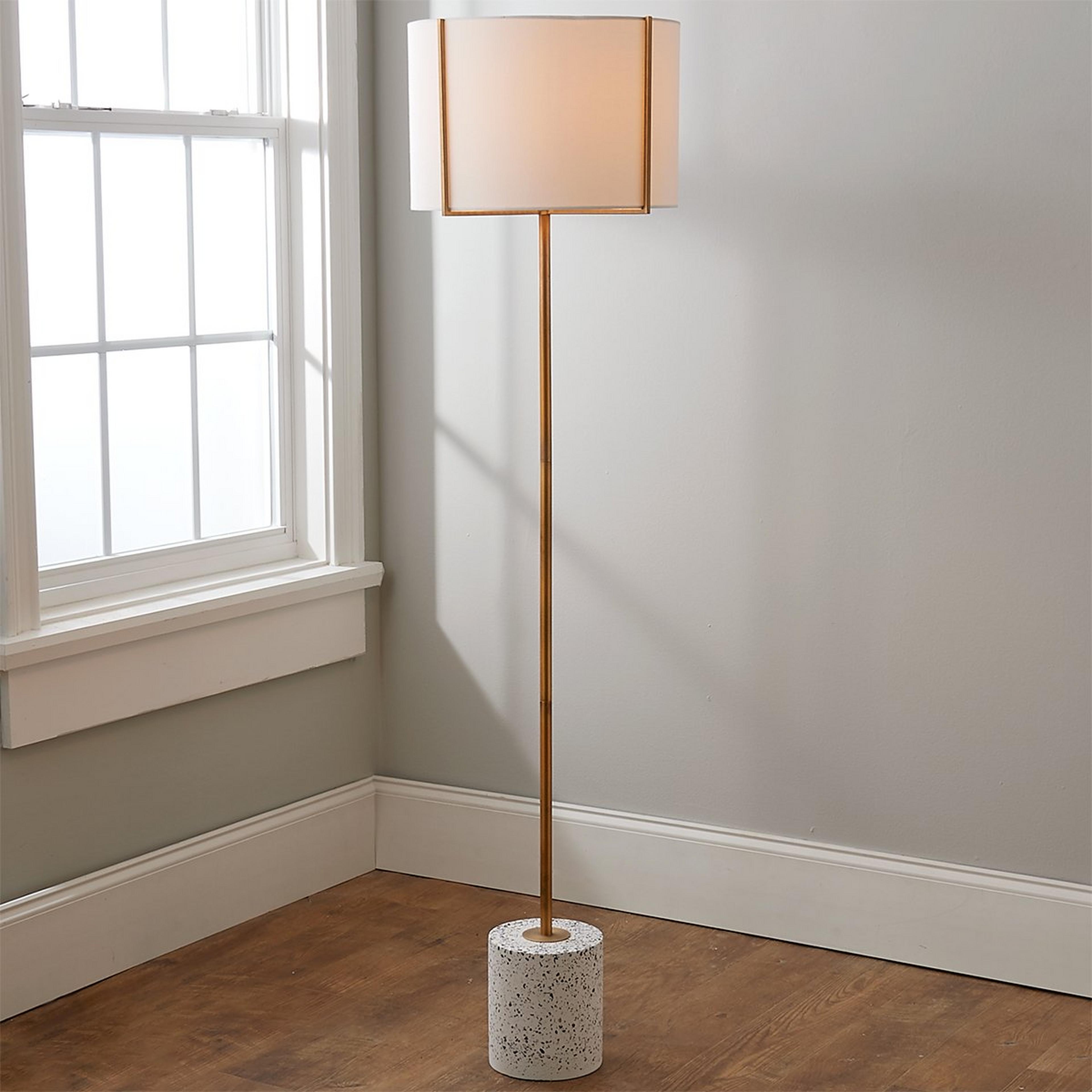 A Modern Terrazzo Floor Lamp with undefined color