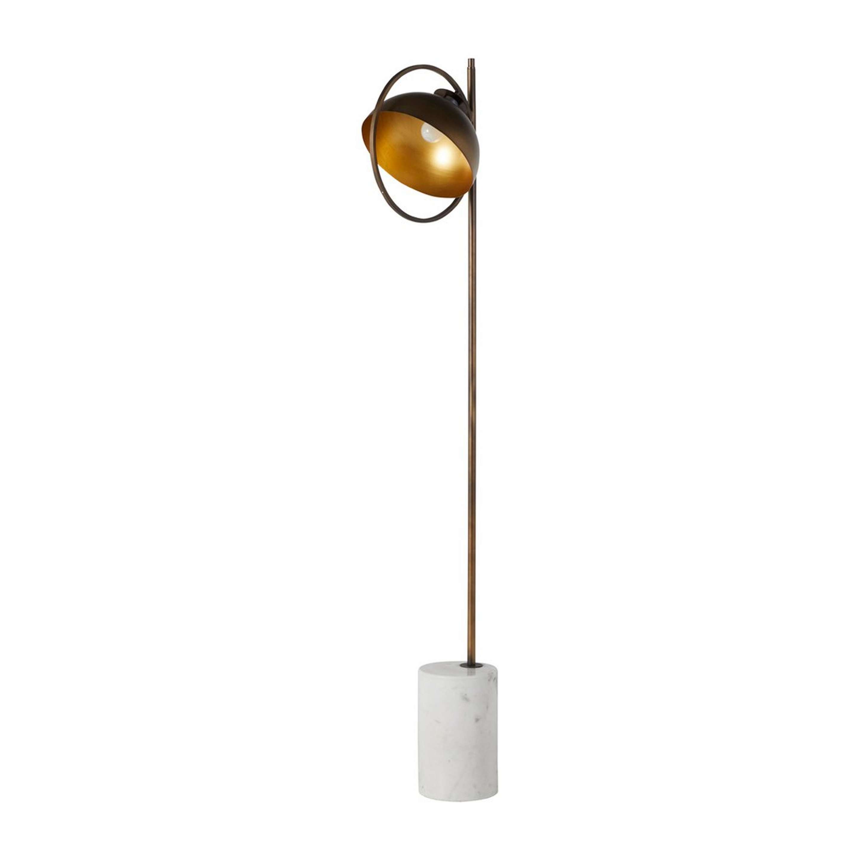 A Urban Spotlight Floor Lamp with Rubbed Bronze / Vintage Gold / Marble color