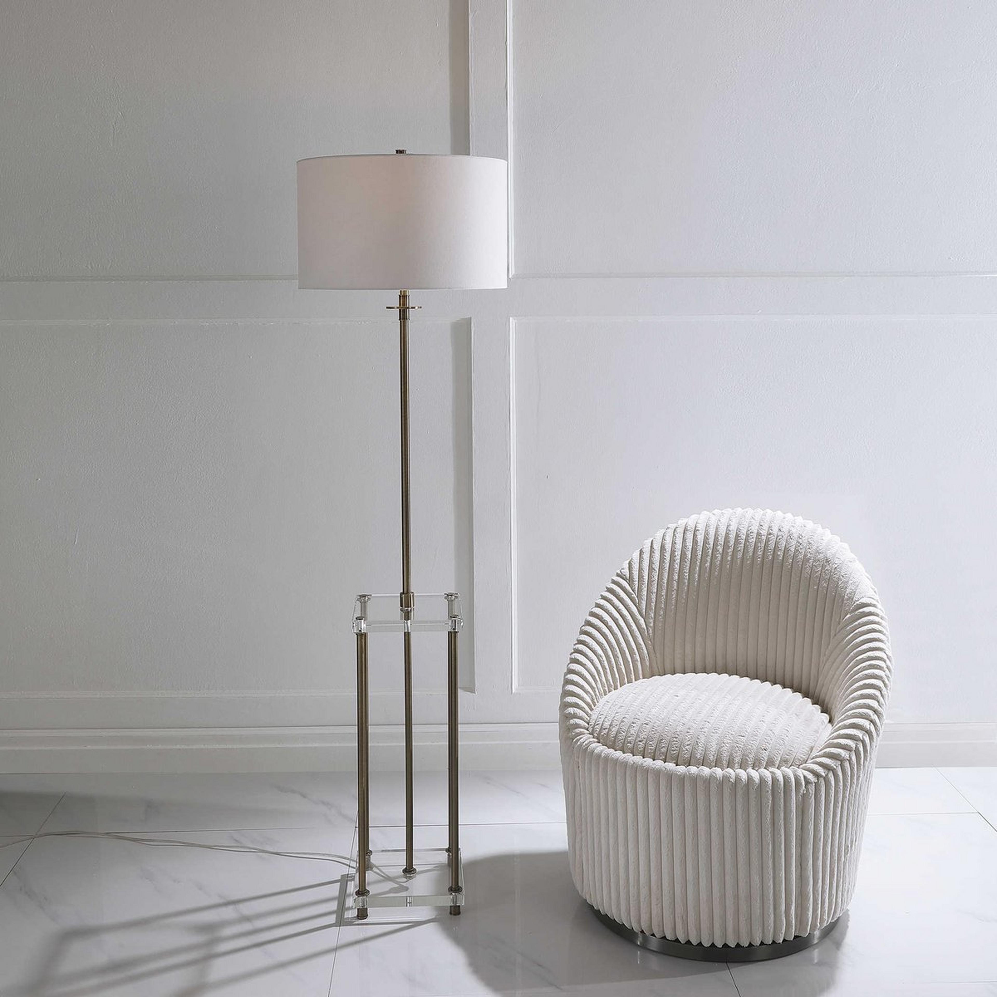 A Crystal Counter Floor Lamp with undefined color