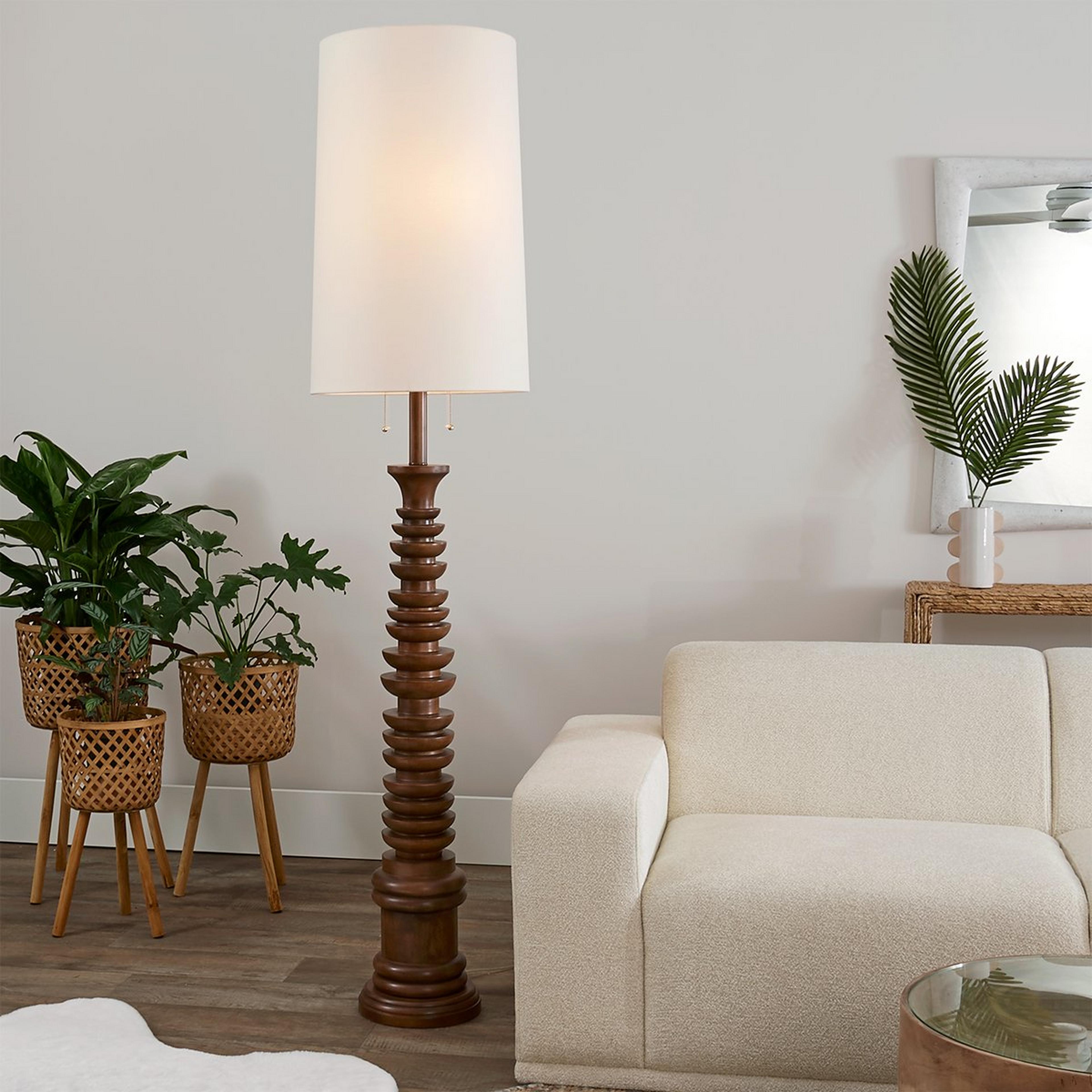 A Andrey Floor Lamp with Natural Wood color