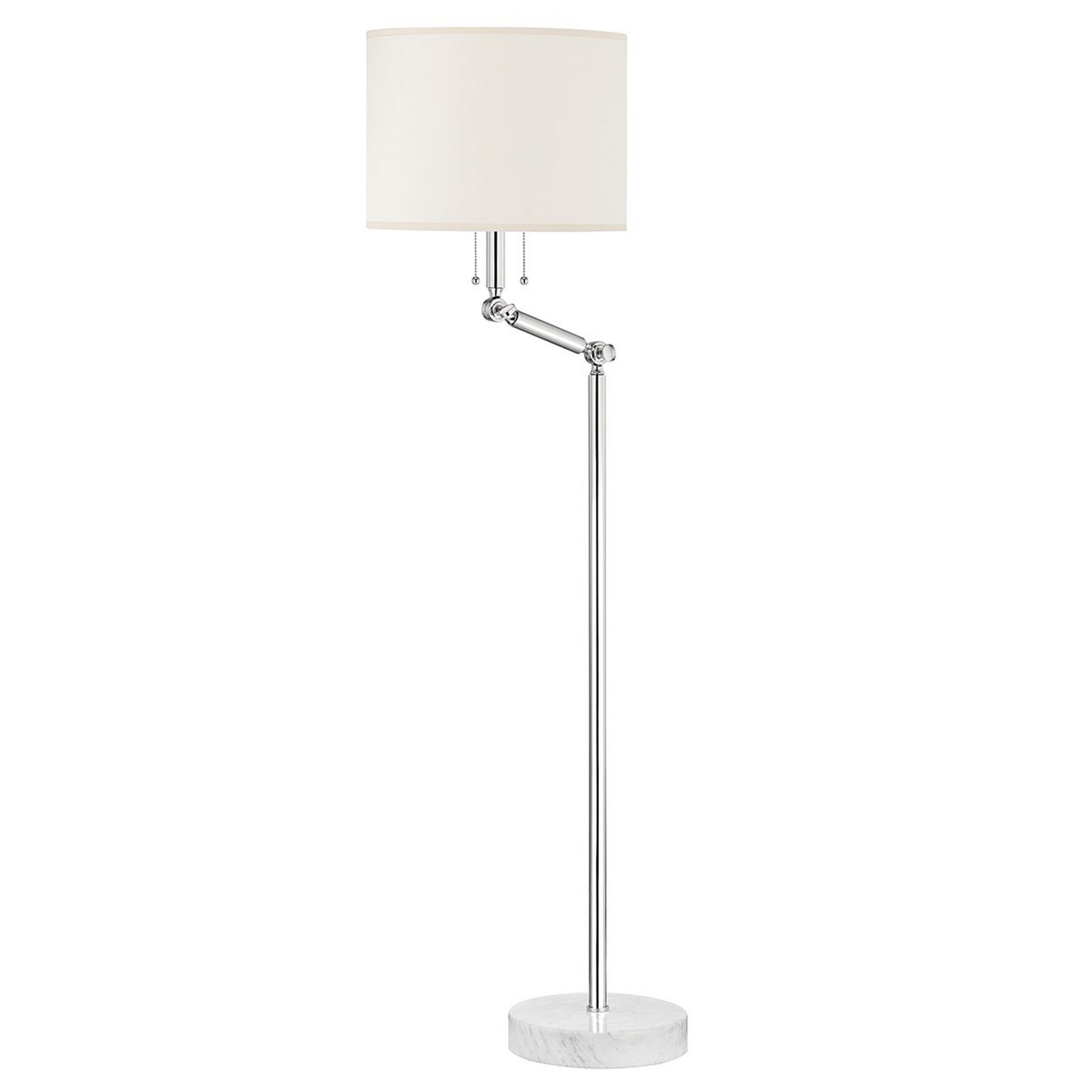 A Agostina Floor Lamp with Polished Nickel / Marble color