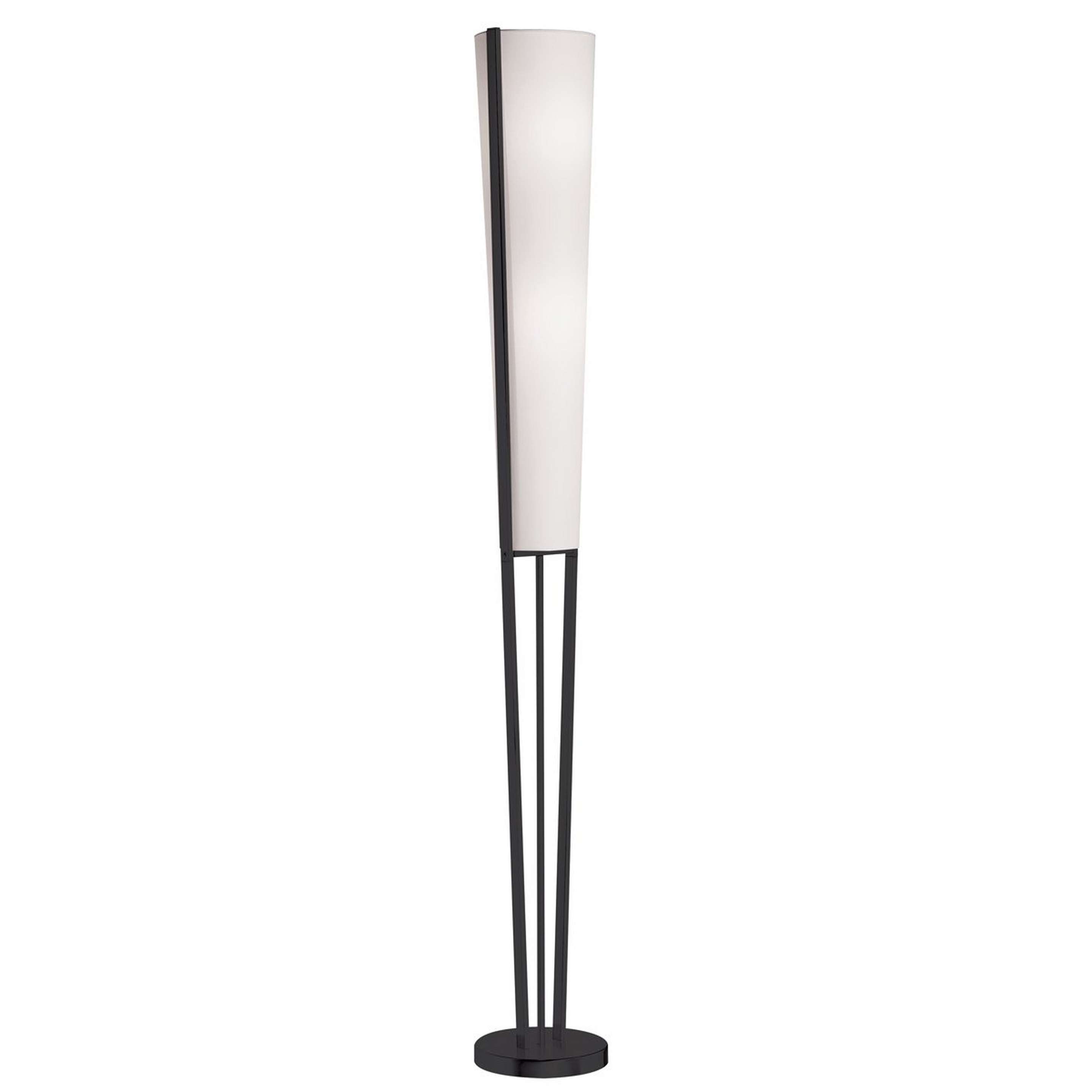 A Tanner Floor Lamp with Matte Black / White color