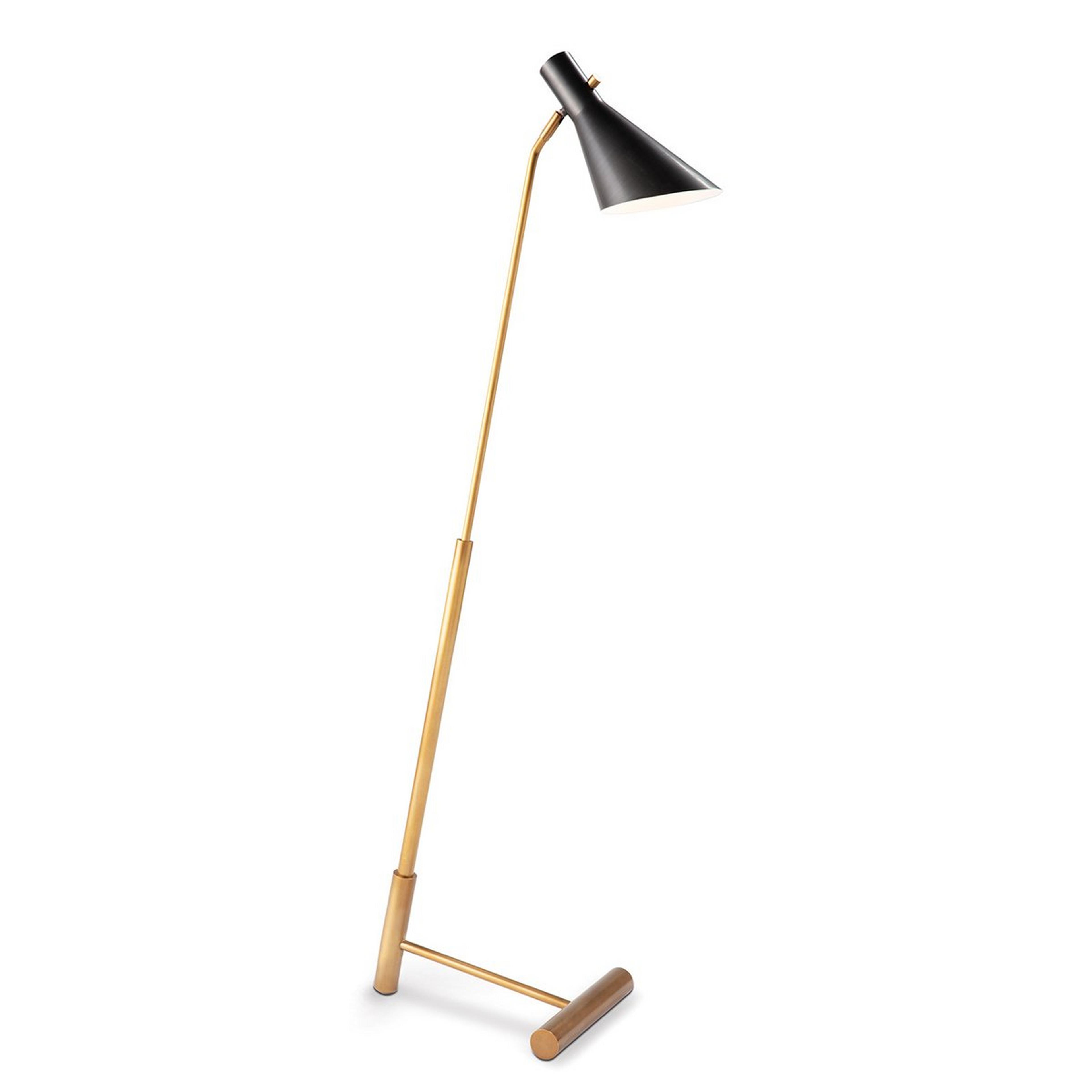 A Vuxton Floor Lamp with Natural Brass / Blackened Brass  color