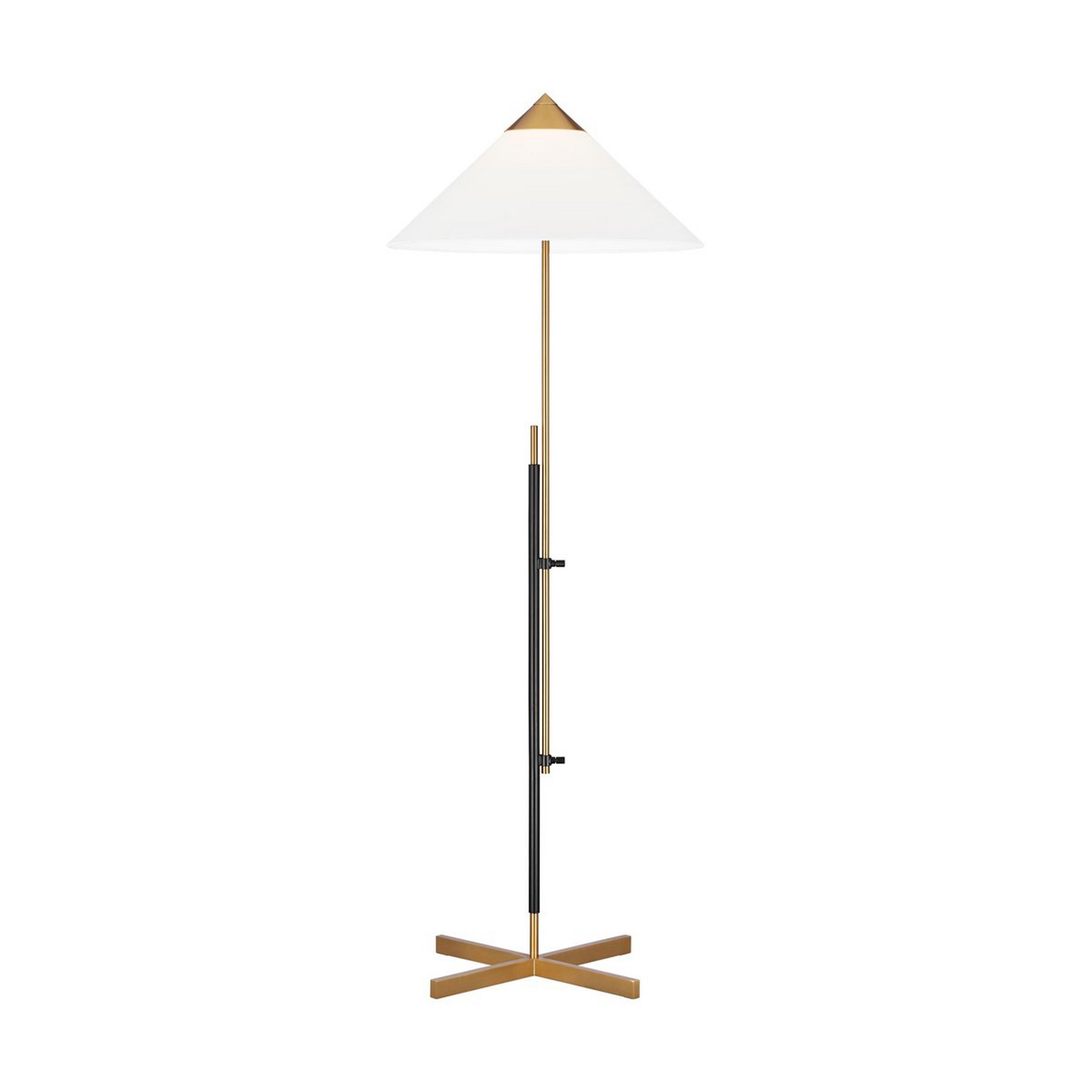 A Caileen Floor Lamp with Burnished Brass / Deep Bronze color